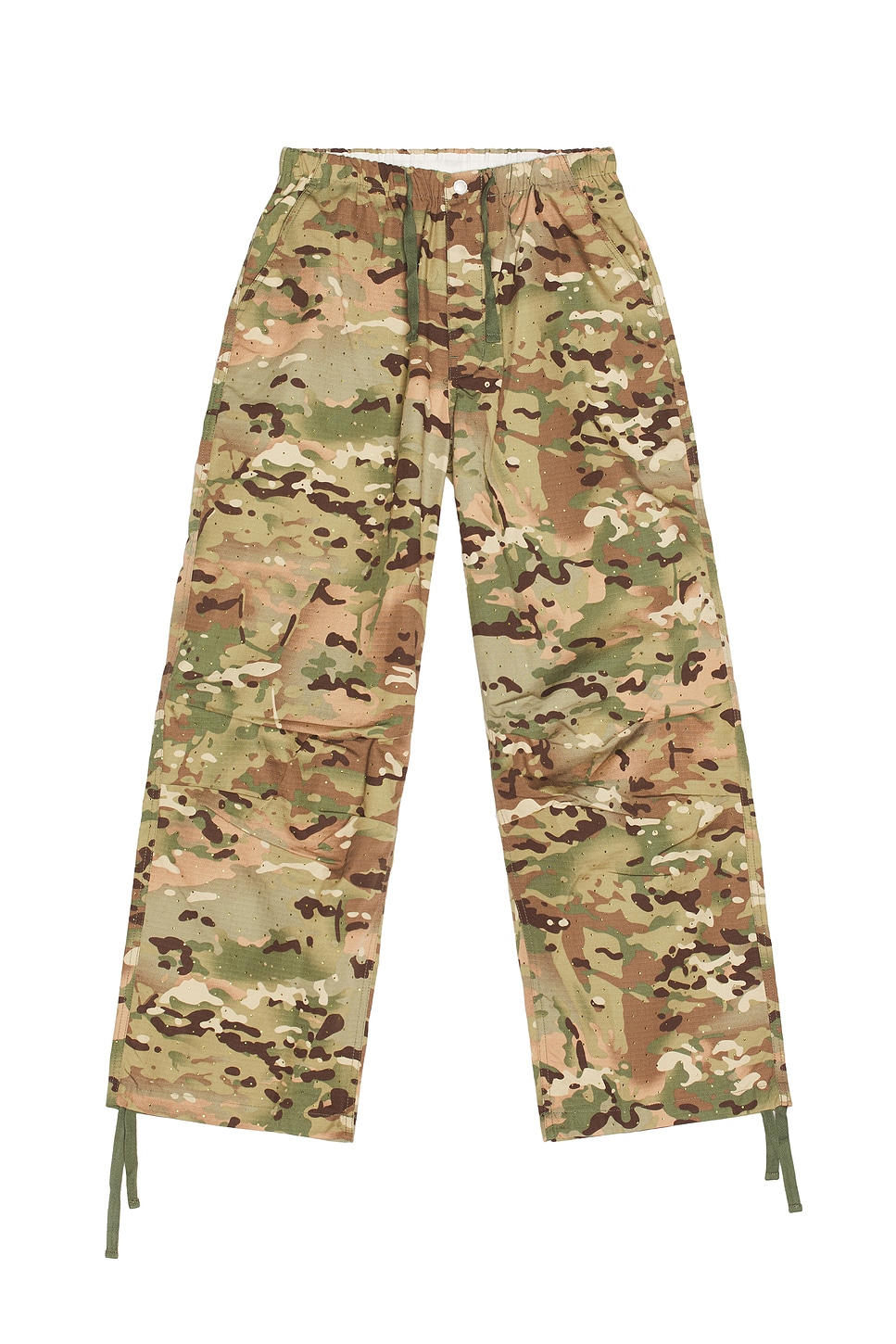 Image 1 of Pleasures Gem Camo Wide Pants in Camo
