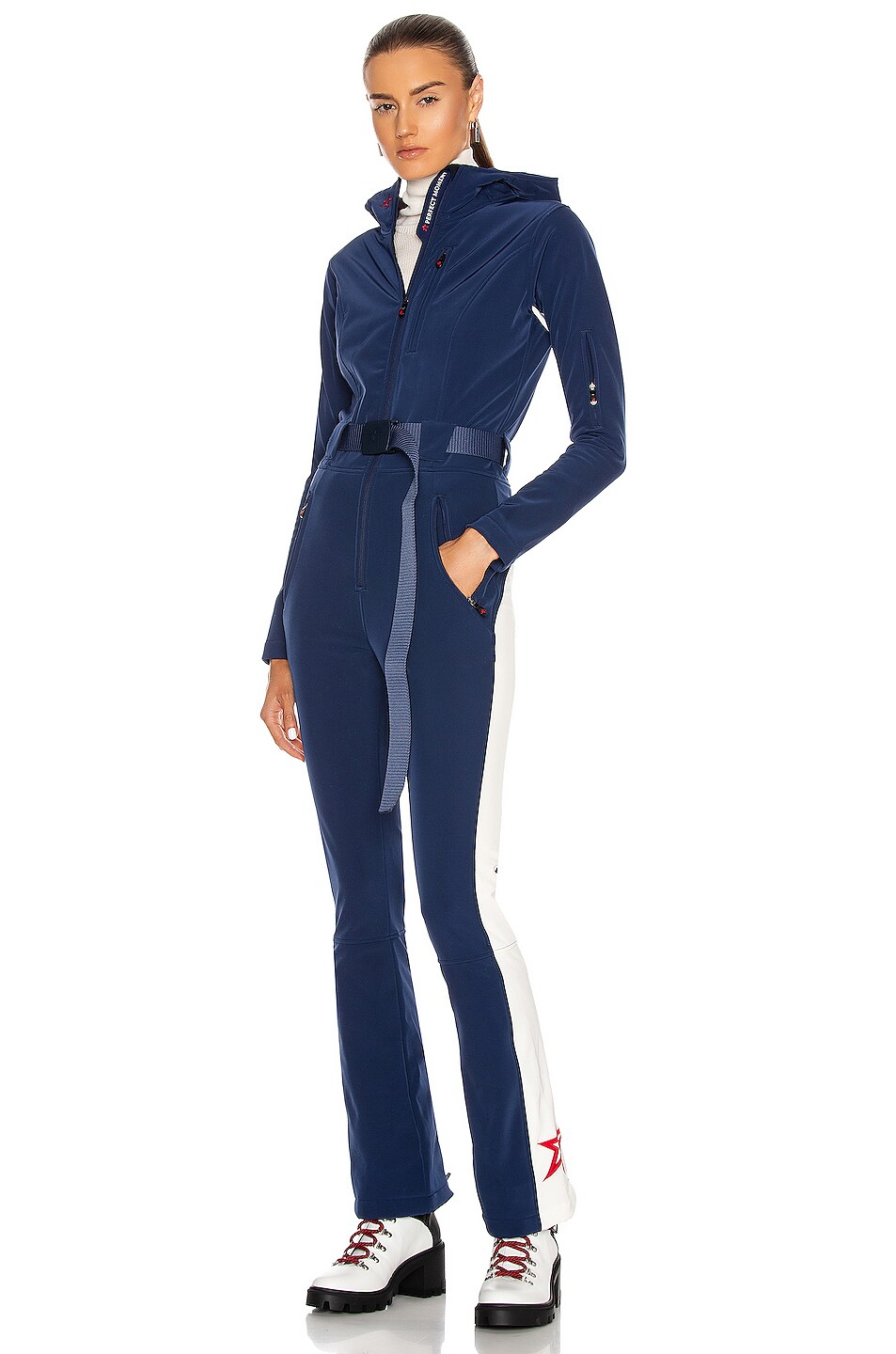 Image 1 of Perfect Moment GT Ski Jumpsuit in Navy & Snow White