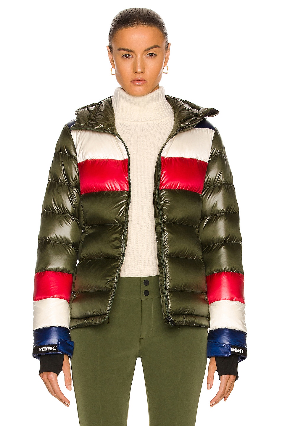 Image 1 of Perfect Moment Lily Star Puffer Jacket in Dark Green