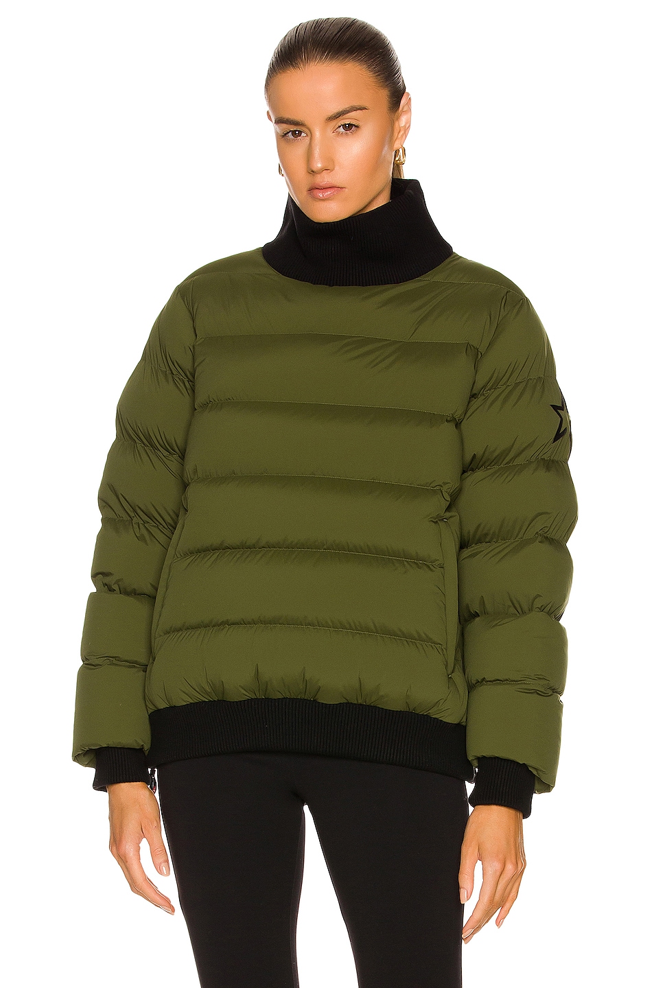 Image 1 of Perfect Moment Glacier Insulated Sweater in Dark Green