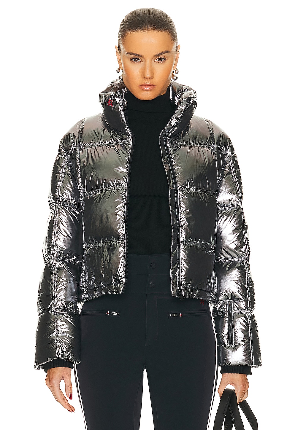 Image 1 of Perfect Moment Nevada Duvet Jacket in Dark Silver Foil