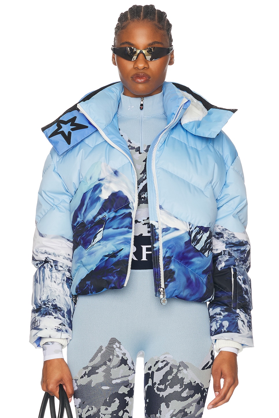 Image 1 of Perfect Moment Mountain Puffer Ski Jacket in Ski Lift Print