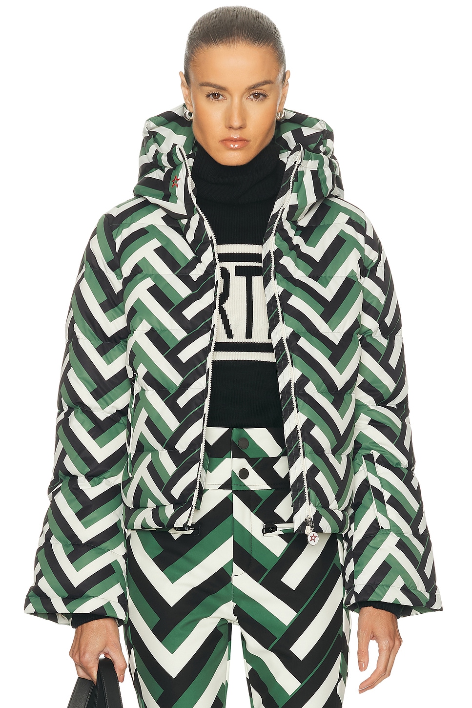 Image 1 of Perfect Moment Polar Flare Ski Jacket III in Green