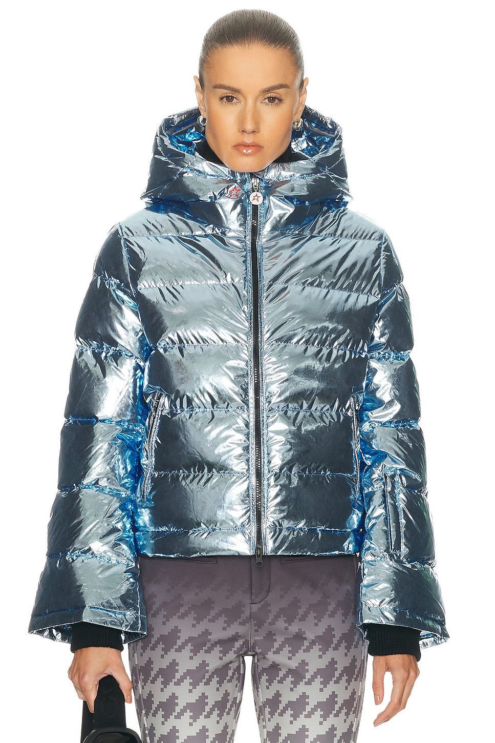 Image 1 of Perfect Moment Polar Flare Ski Jacket II in Light Blue Foil