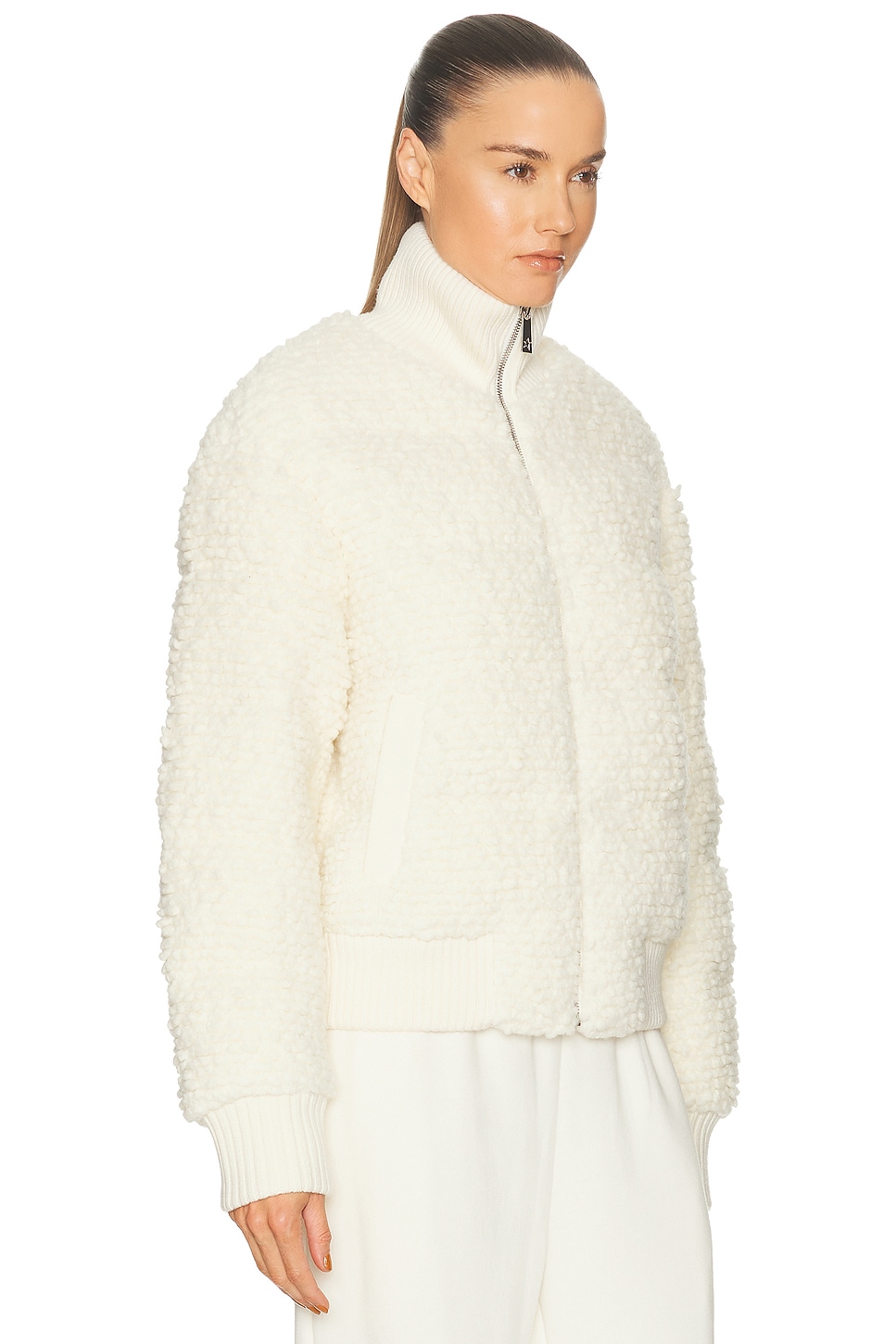 Perfect Moment Apres Padded Bomber Jacket In White