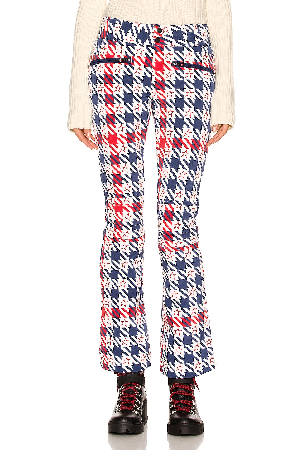 Image 1 of Perfect Moment Aurora Flare Pant in Star Gingham & Snow White