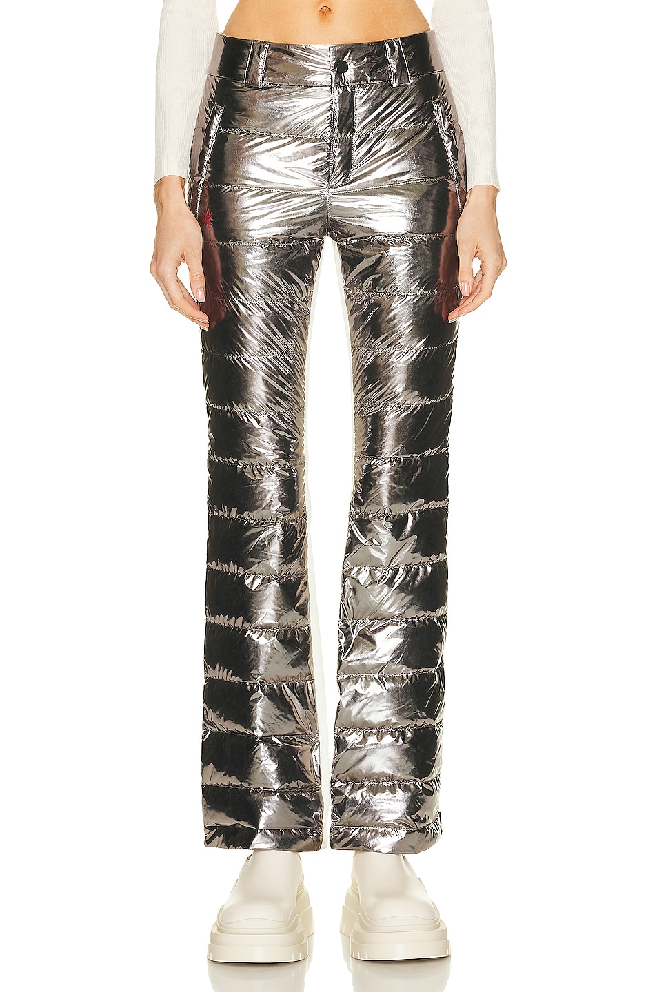 Image 1 of Perfect Moment Talia Quilted Pant in Silver HP Foil