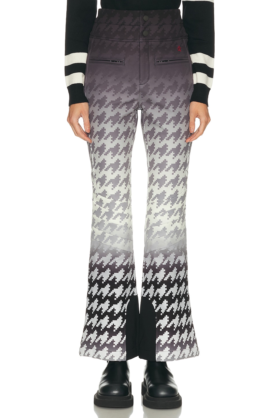 Image 1 of Perfect Moment Aurora HW Ski Pant in Degrade B&W Houndstooth