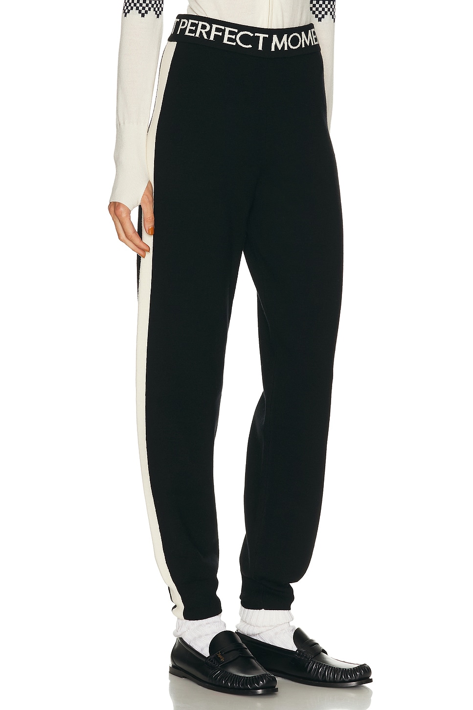 Perfect Moment La Tour Knitted Jogger In Black