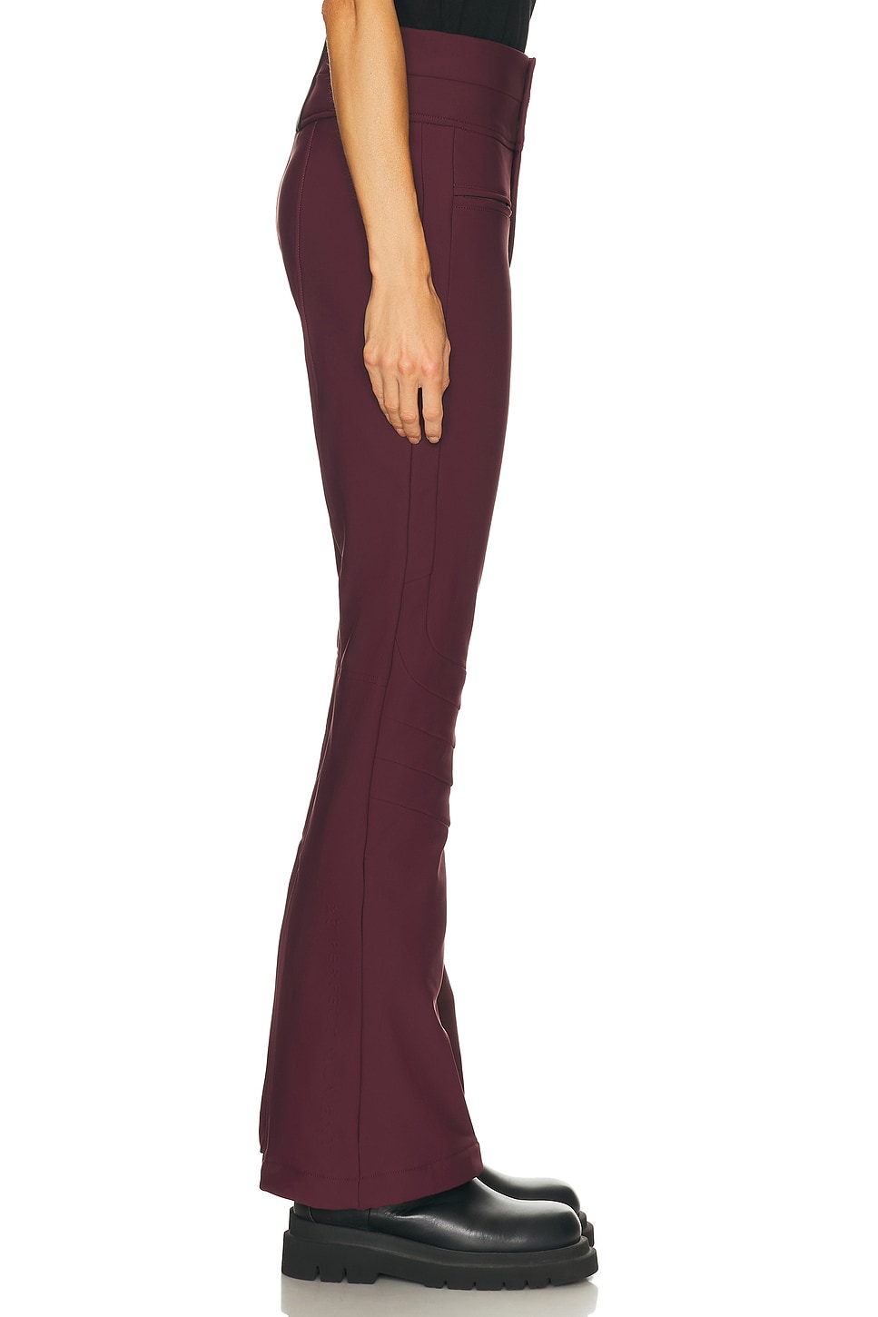 Perfect Moment Aurora High Waist Flare Ski Pant In Burgundy