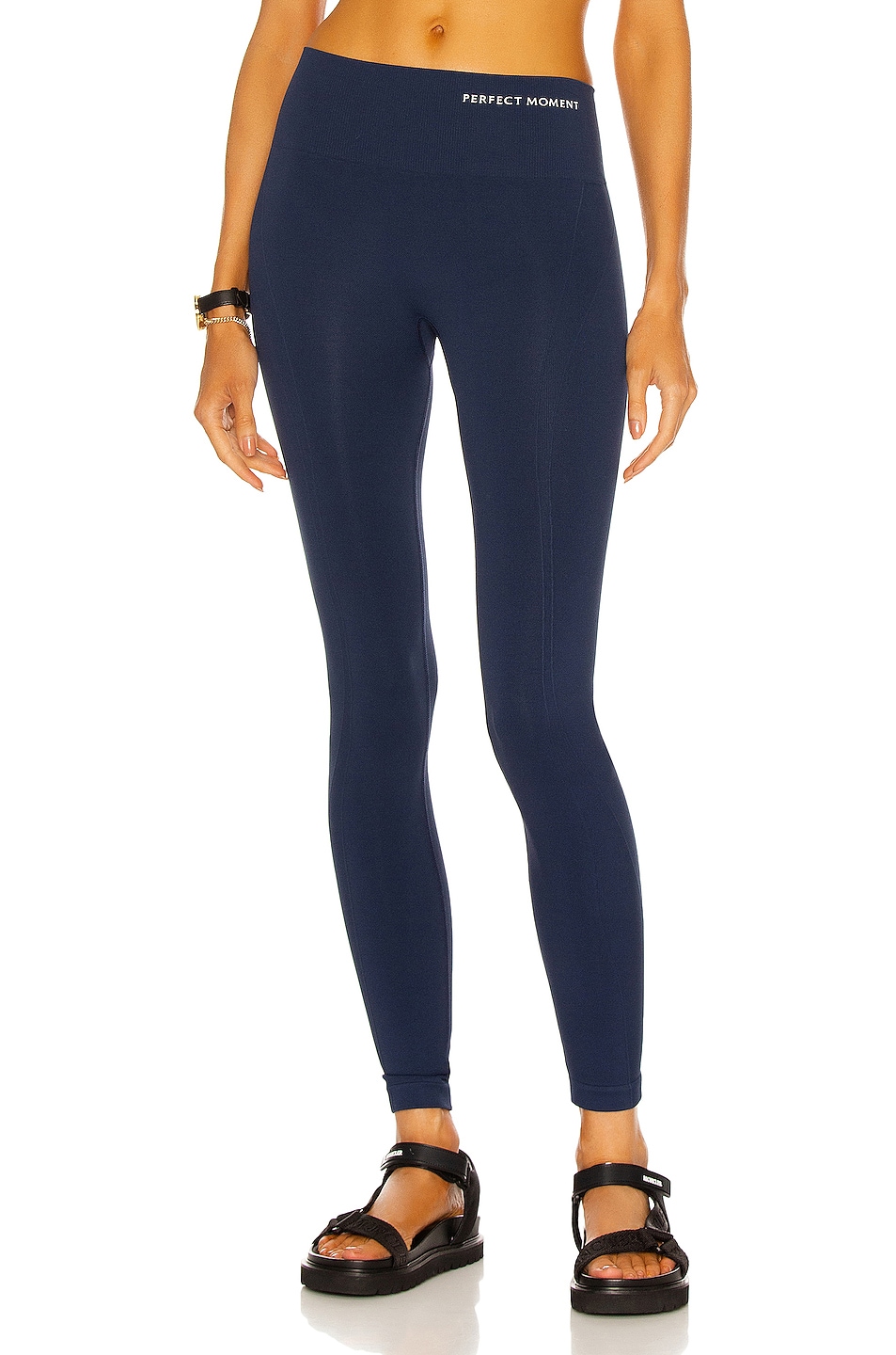 Image 1 of Perfect Moment Intarsia High Waisted Legging in Navy