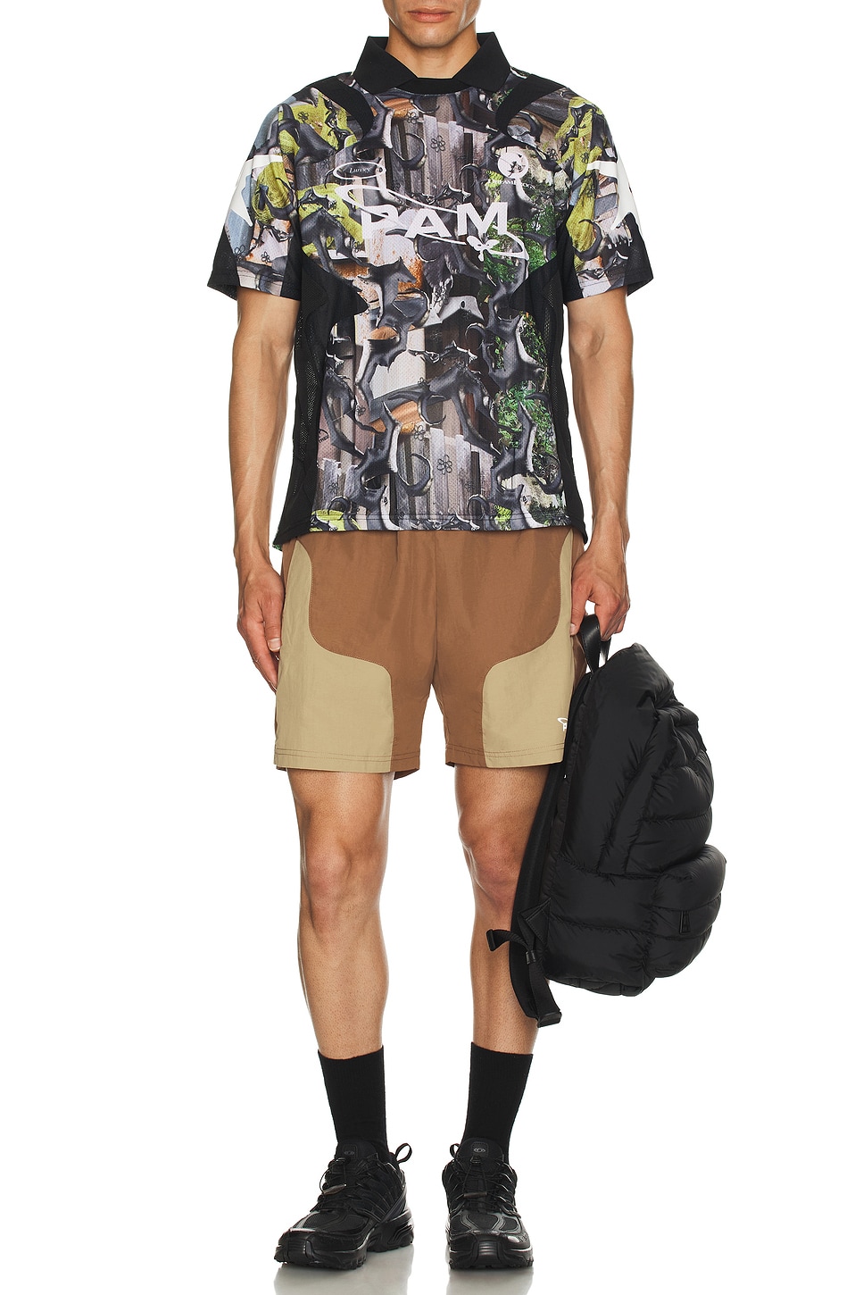 Image 1 of P.A.M. Perks and Mini Lumacy Free Wheeling Track Shorts in Brown