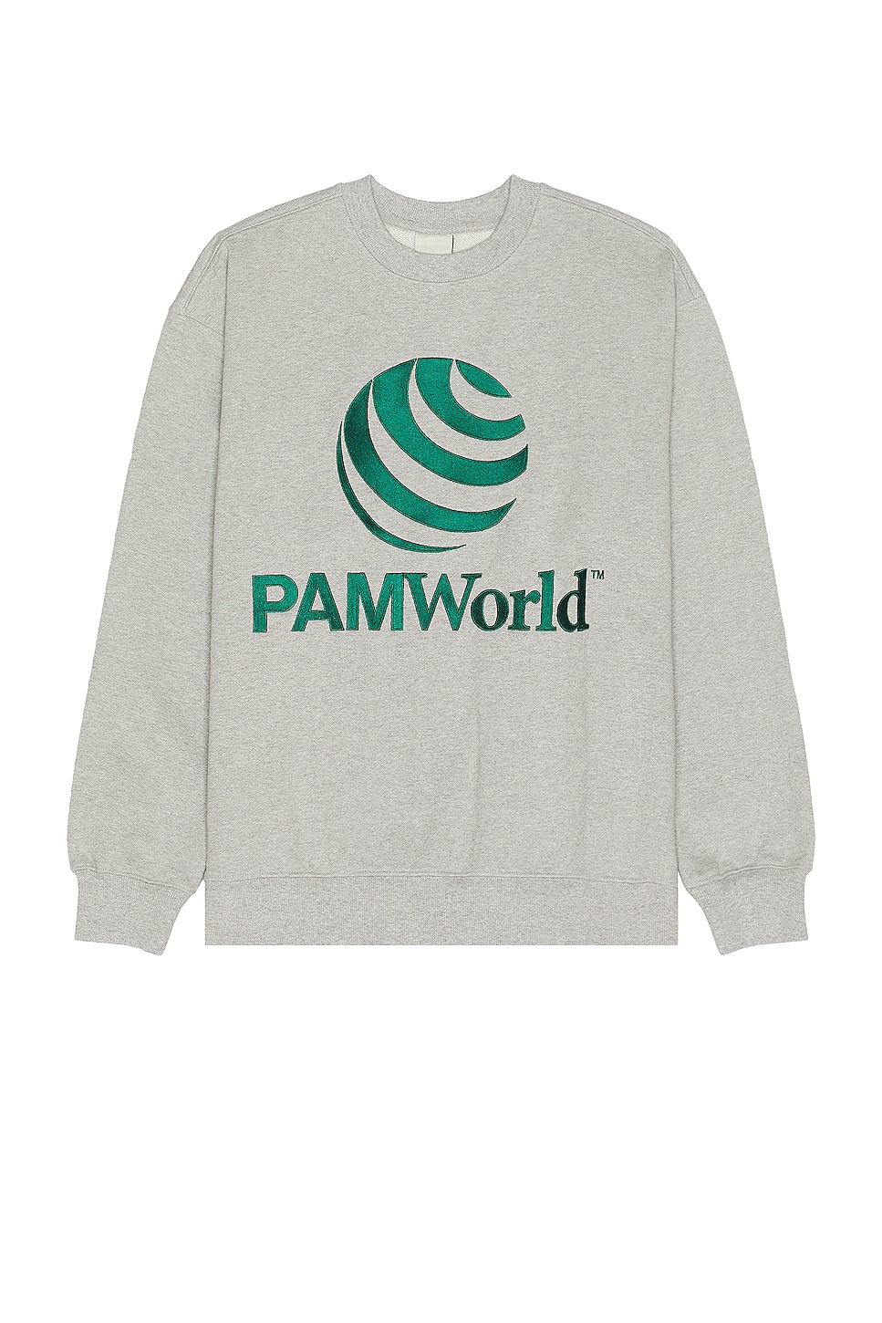 Image 1 of P.A.M. Perks and Mini P.a.m. World Crew Neck Sweater in Grey Marle