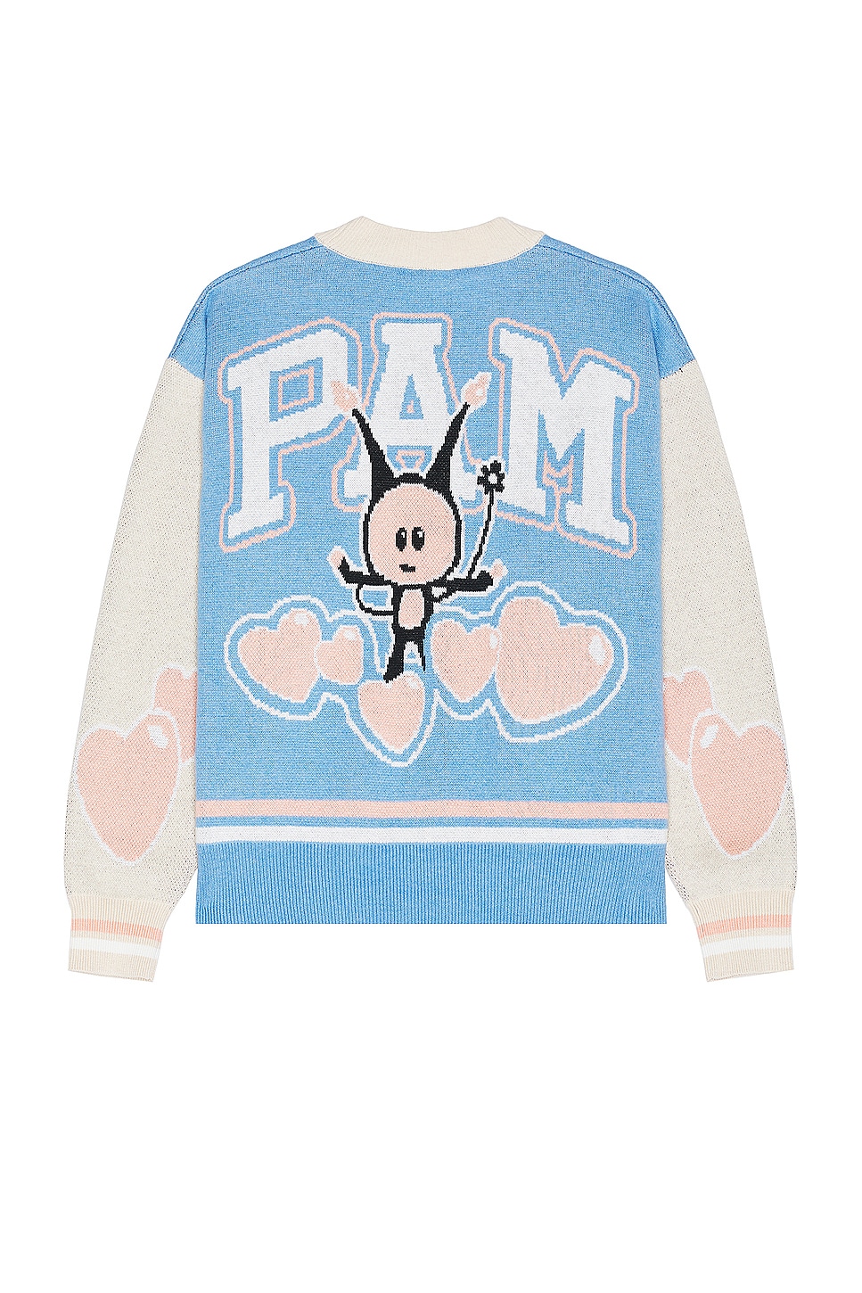 Image 1 of P.A.M. Perks and Mini Marpi Varsity Knit Cardigan in Dusty