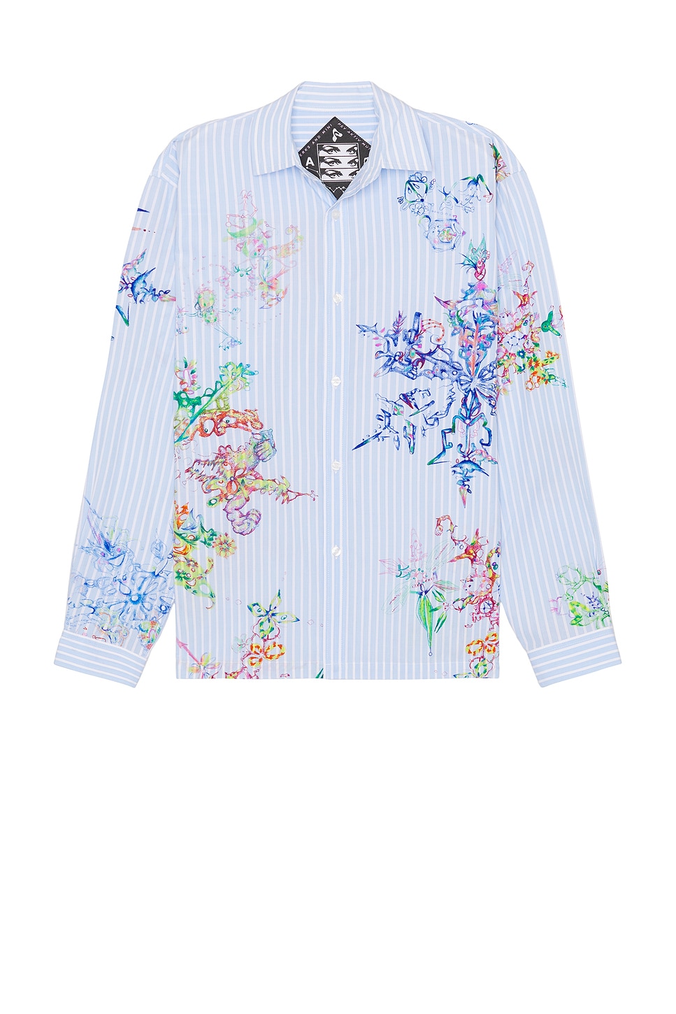 Fractal Stripe Shirt in Blue