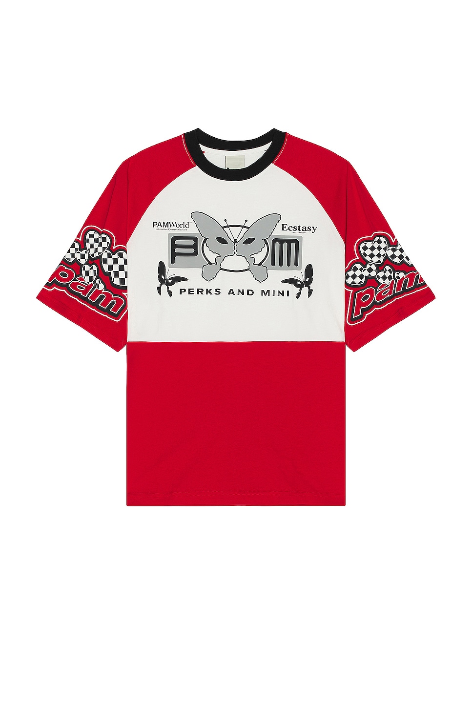 Image 1 of P.A.M. Perks and Mini Racer Contrast Tee in Multi