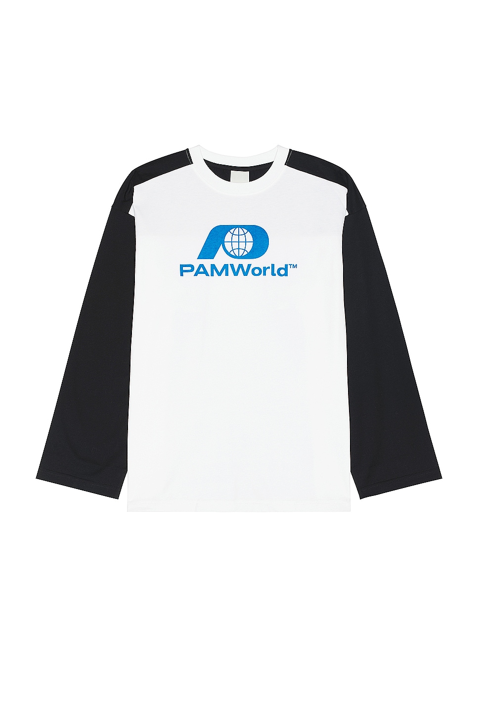 Image 1 of P.A.M. Perks and Mini Bi Colour Oversized Tee in Black & White