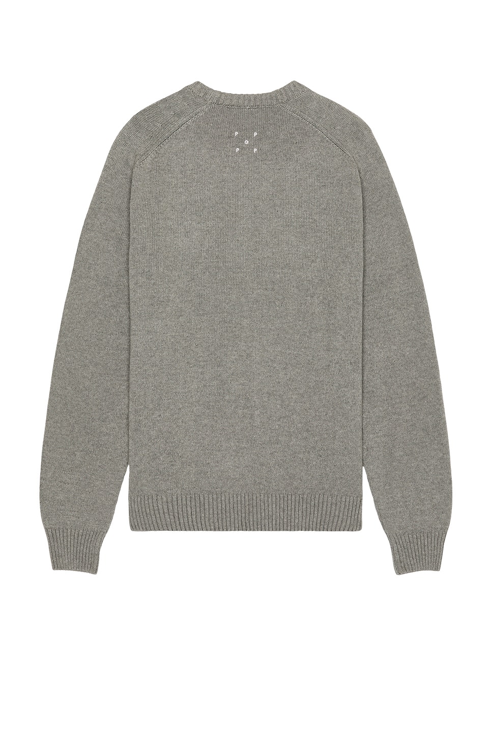 Pop Trading Company Knitted Arch Crew Neck Sweatshirt In Gray