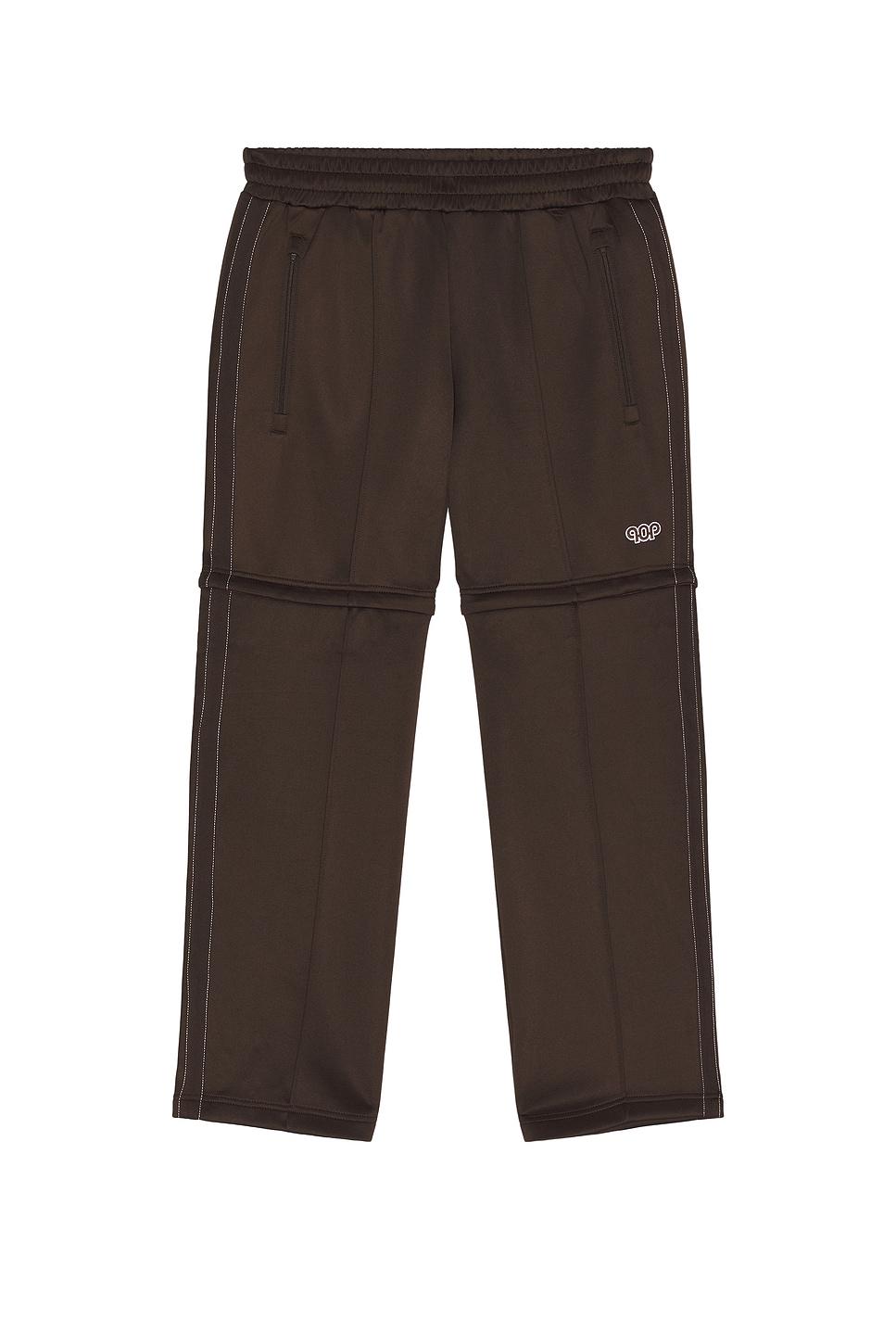 Pop Trading Company Pub Zip-off Track Pants In Brown
