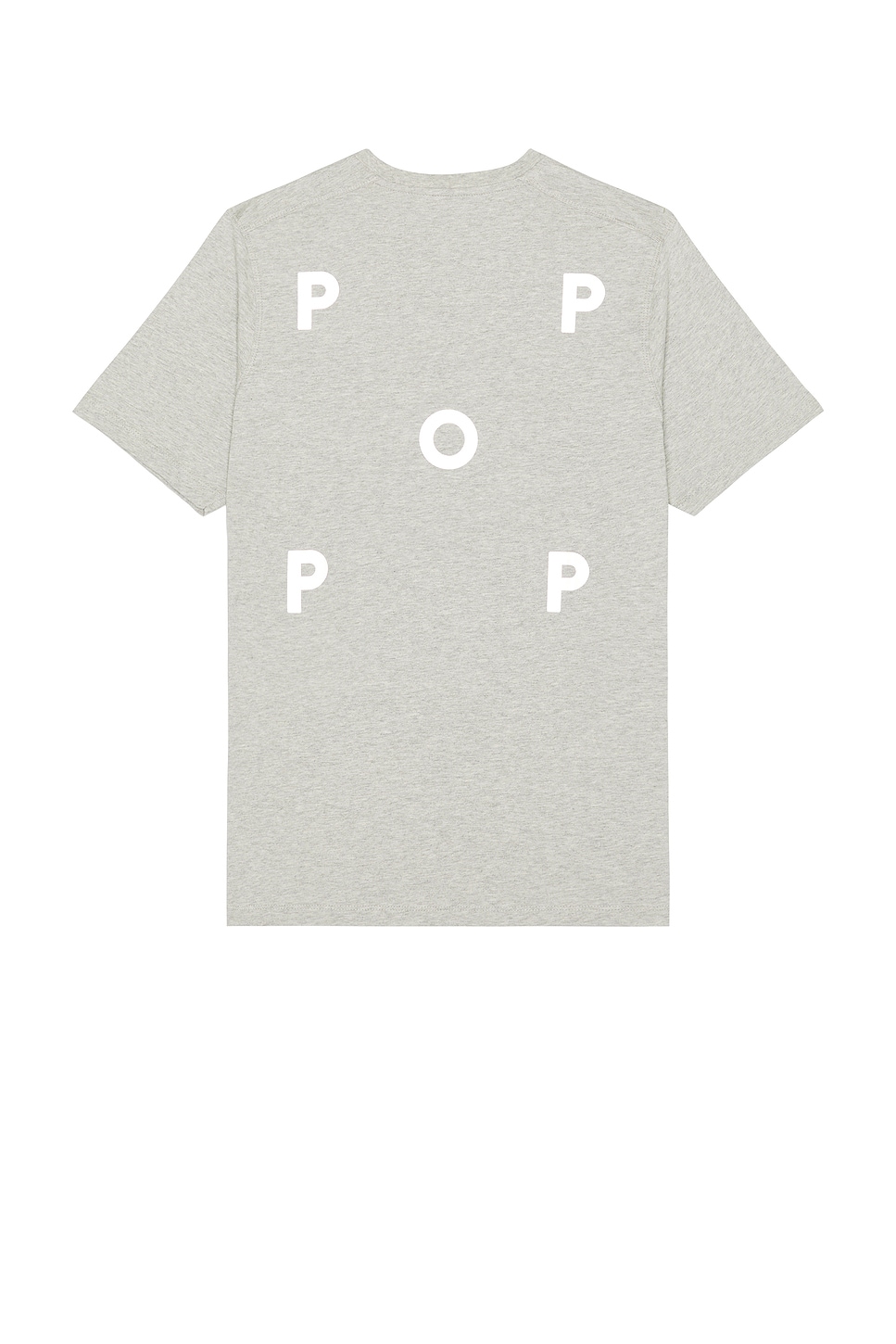 Image 1 of Pop Trading Company Reflective Logo T-Shirt in Grey Heather