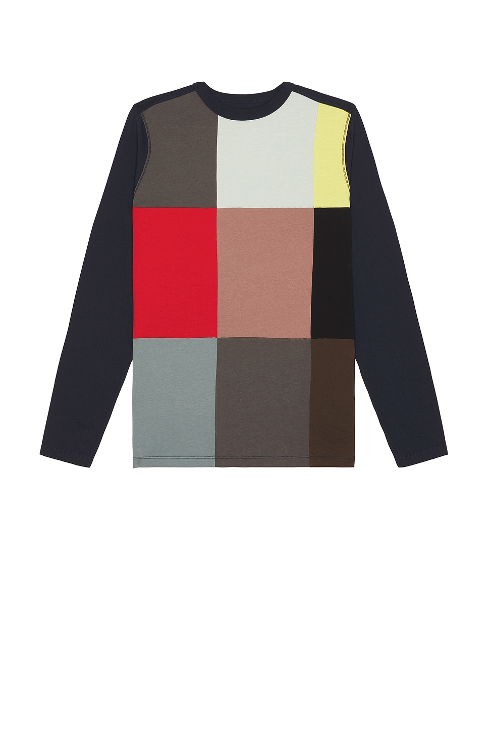 Image 1 of Pop Trading Company Panel Long Sleeve Tee in Multicolour