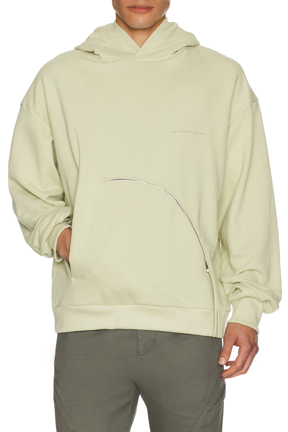 Image 3 of POST ARCHIVE FACTION (PAF) 8.0 Hoodie Center in Light Yellow