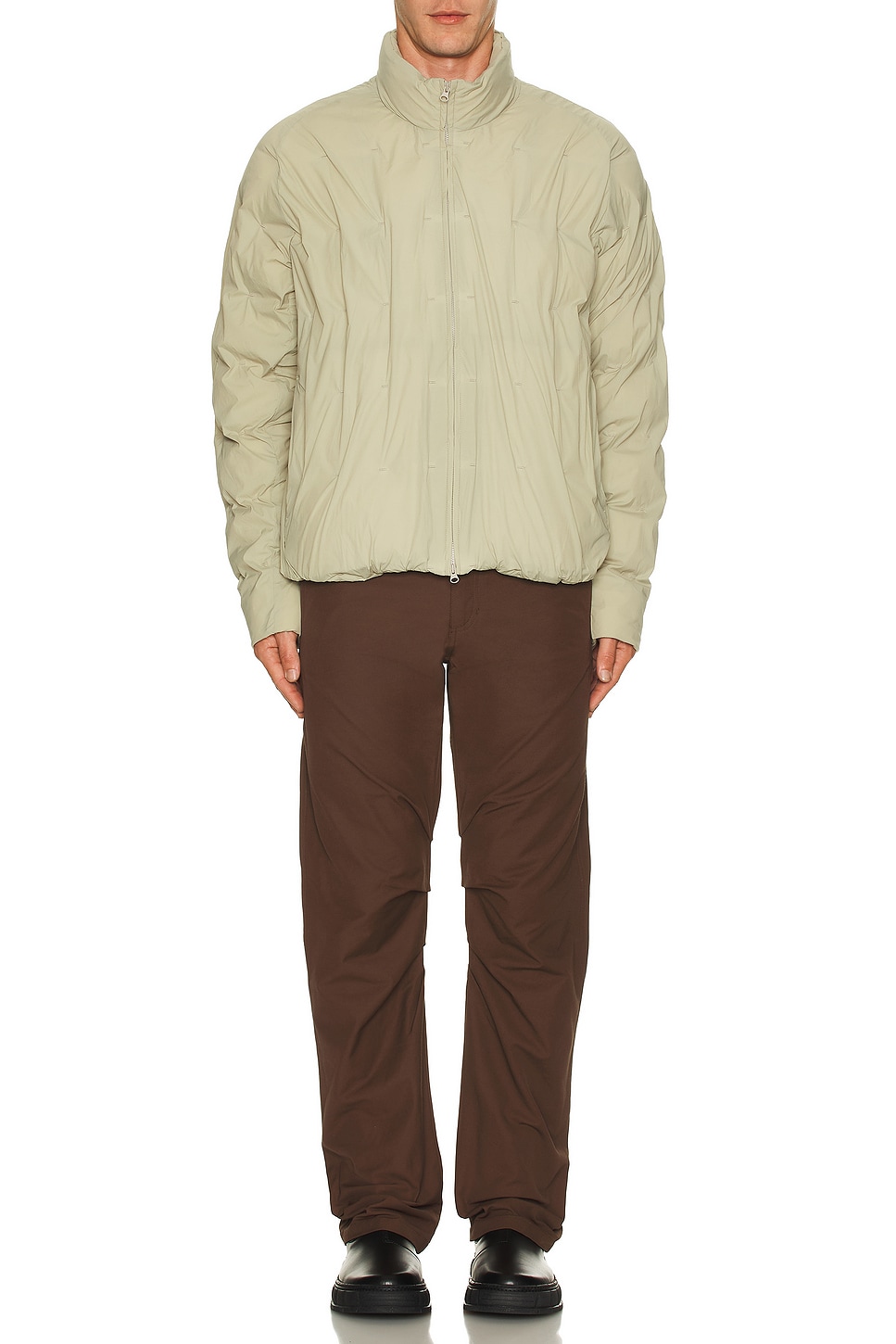 Image 1 of POST ARCHIVE FACTION (PAF) 7.0 Light Down Right Jacket in Oat