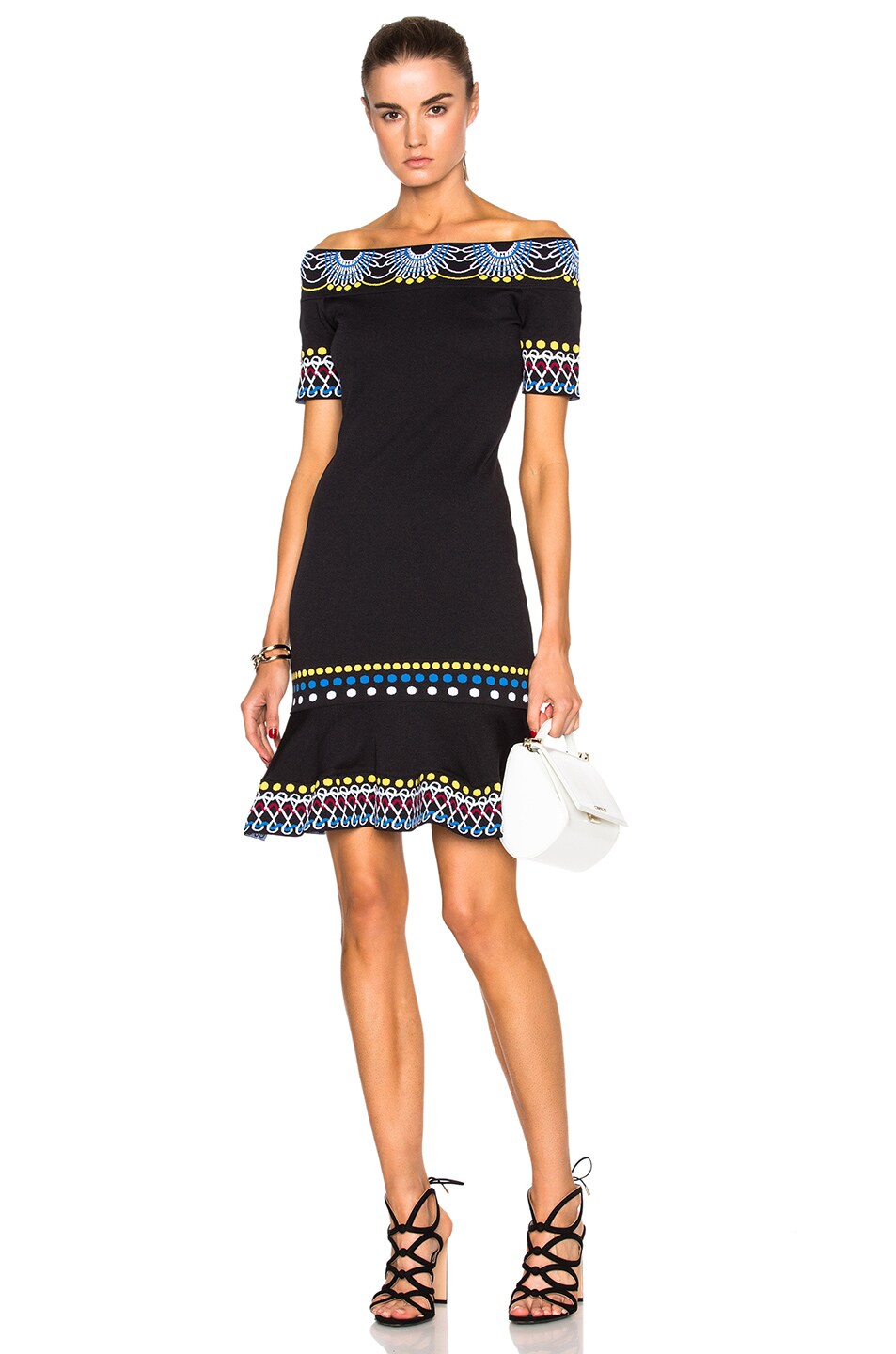 Image 1 of Peter Pilotto Day Knit Off Shoulder Dress in Black