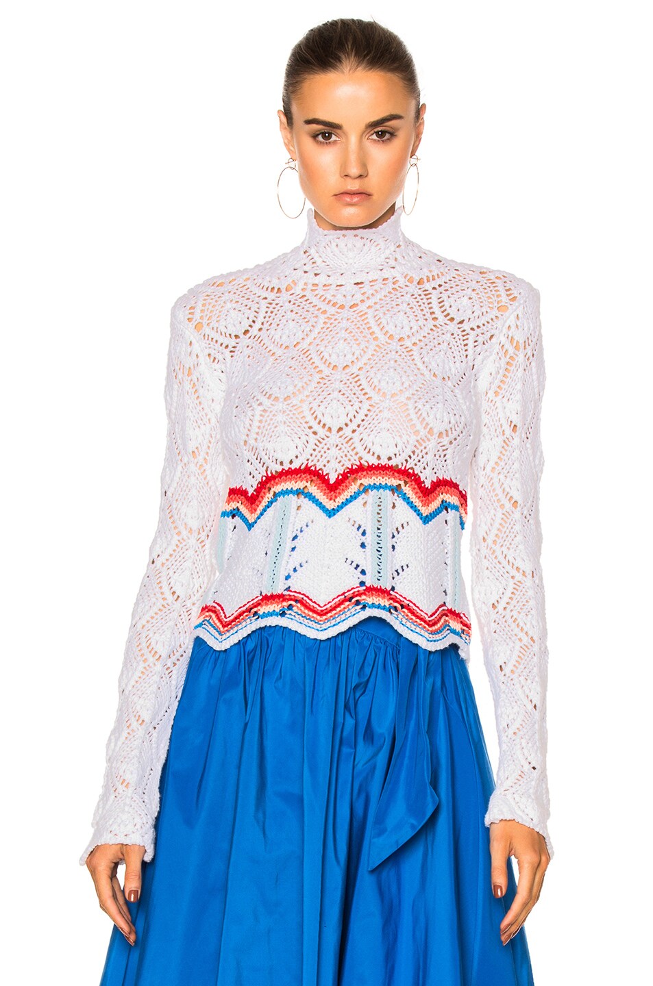 Image 1 of Peter Pilotto Lace Knit Jumper in White