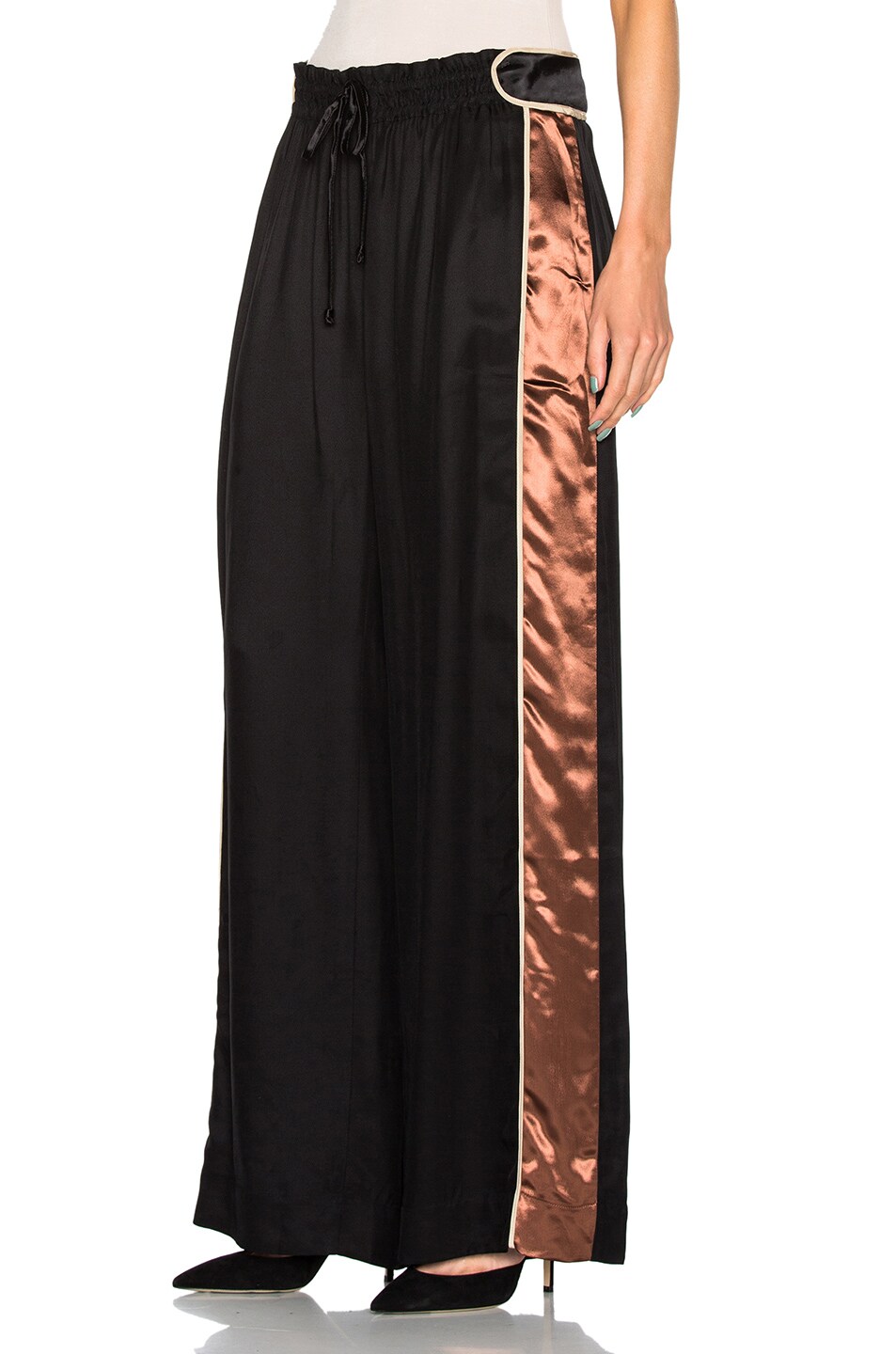 Image 1 of Peter Pilotto Satin Trousers in Black