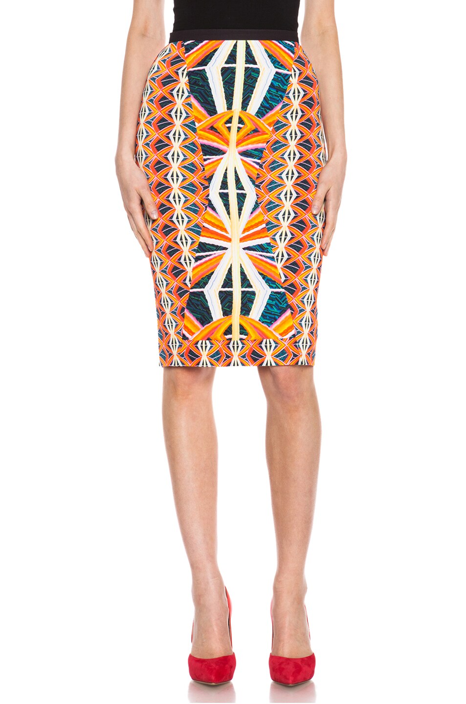 Image 1 of Peter Pilotto H Viscose-Blend Skirt in Ikeru Orange