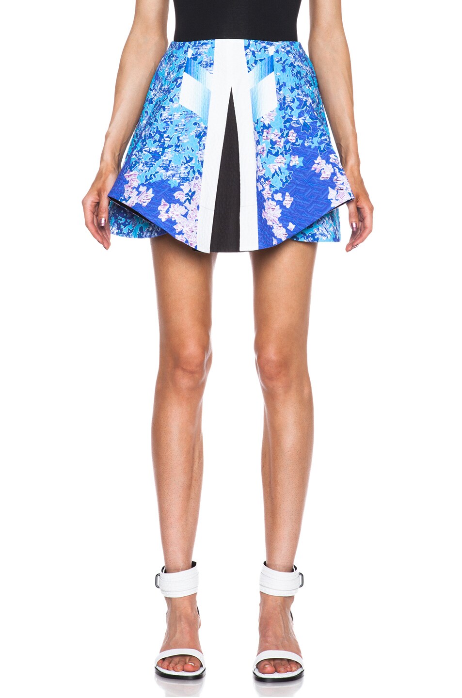 Image 1 of Peter Pilotto MK Cotton-Blend Skirt in Growing Blue