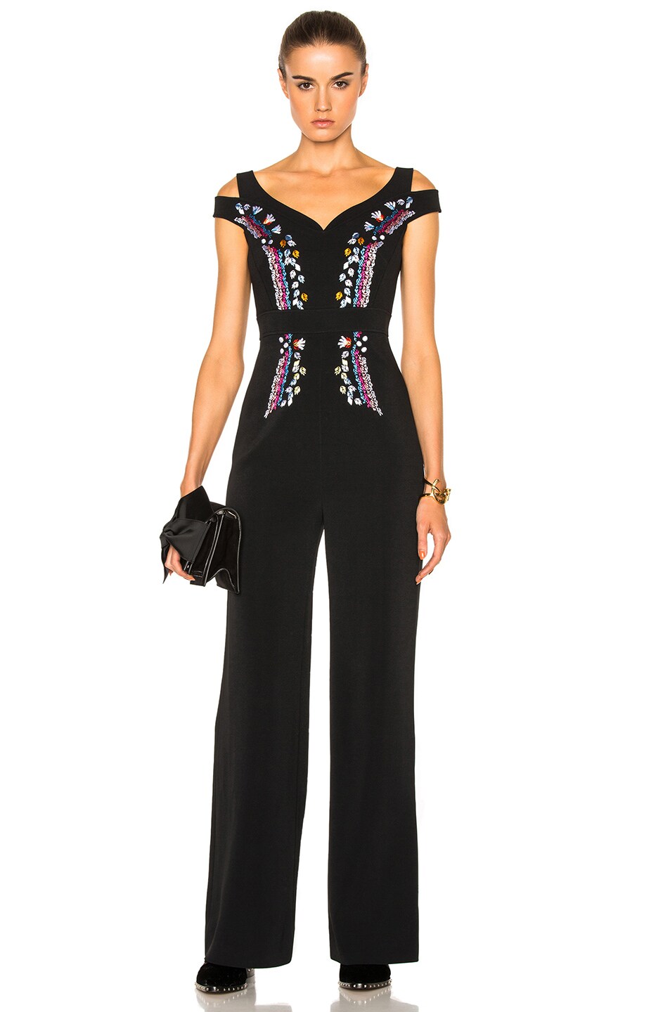 Image 1 of Peter Pilotto Cady Embroidered Jumpsuit in Black