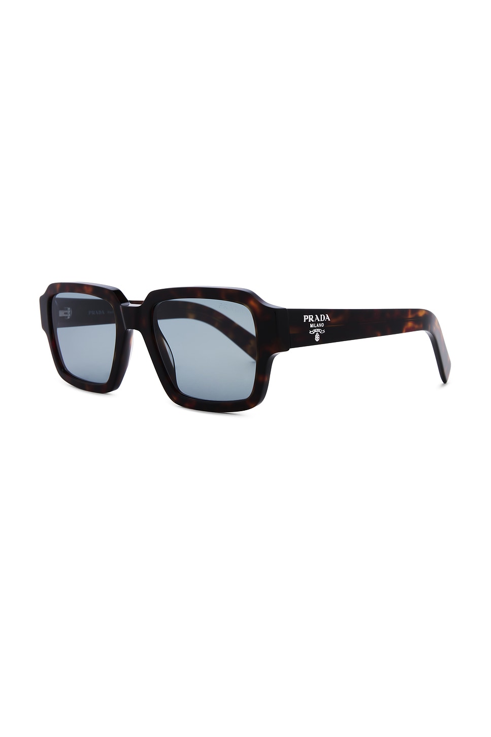 Shop Prada Square Frame Sunglasses In Root Tortoise