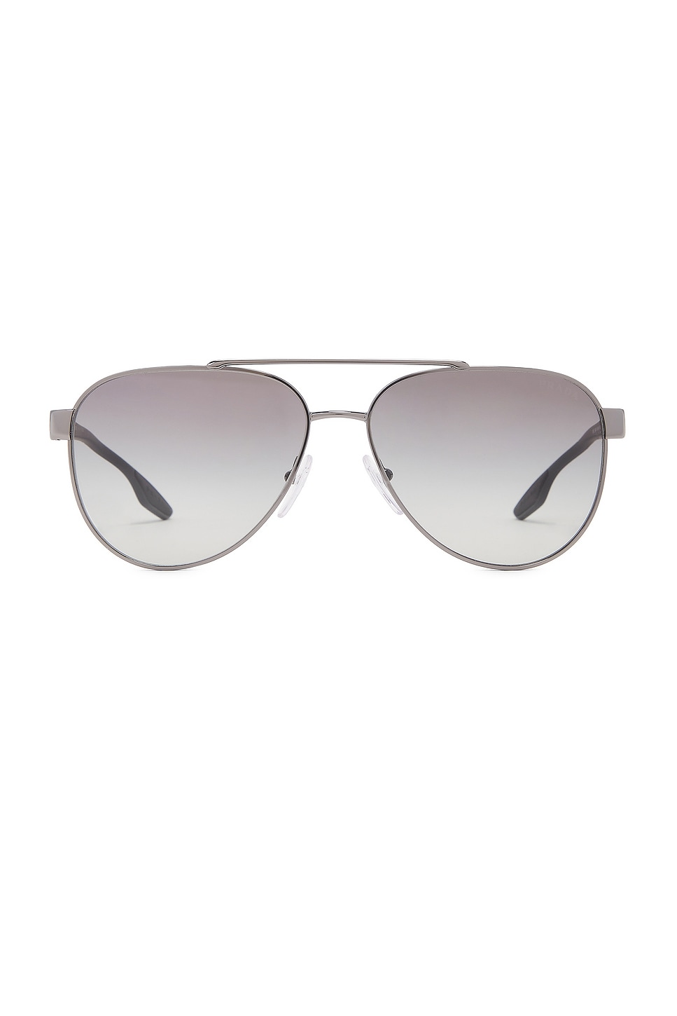 Prada Linea Rossa Aviator Sunglasses In Metallic