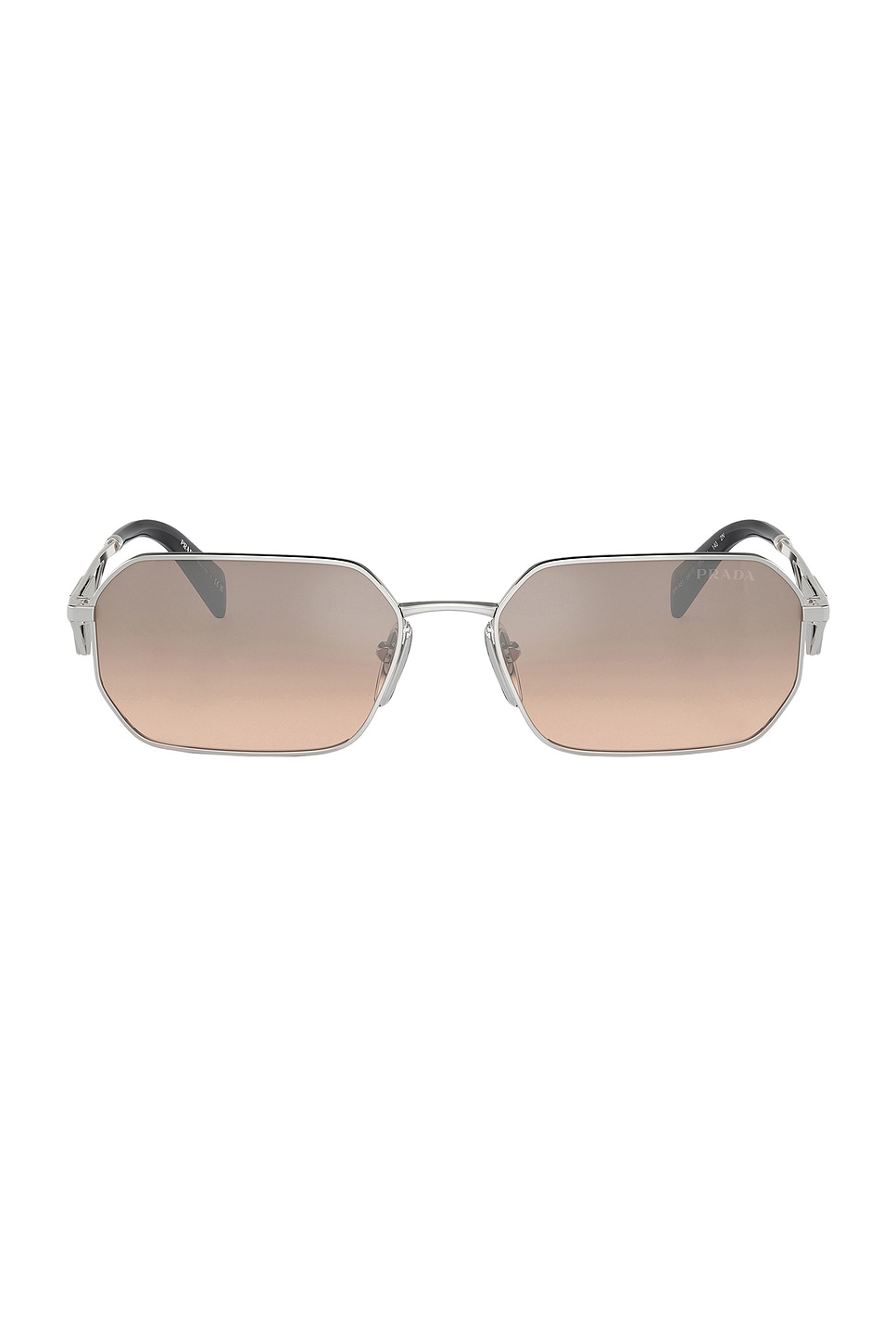 Rectangle Sunglasses in Metallic Silver