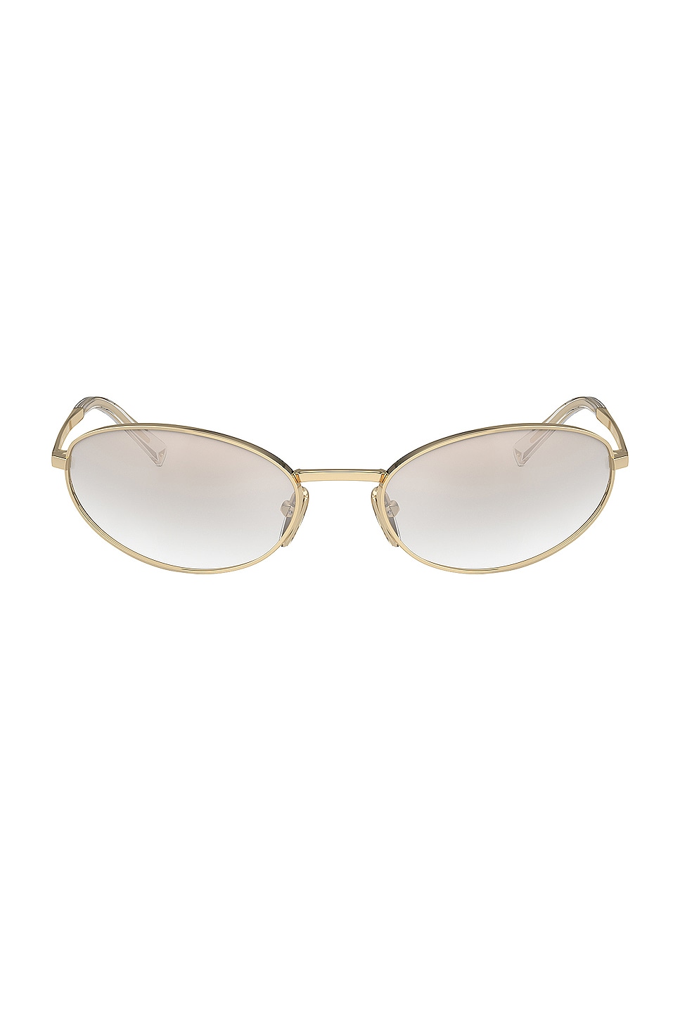 Oval Sunglasses in Metallic Gold