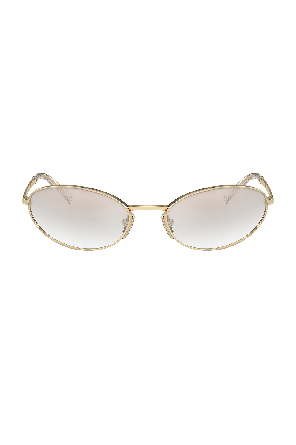 Oval Sunglasses in Metallic Gold