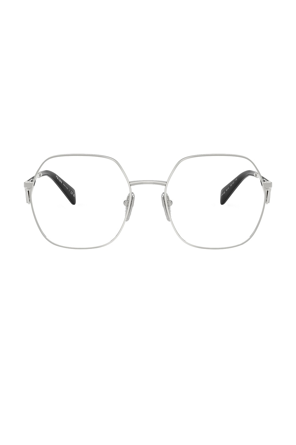 Square Eyeglasses in Metallic Silver