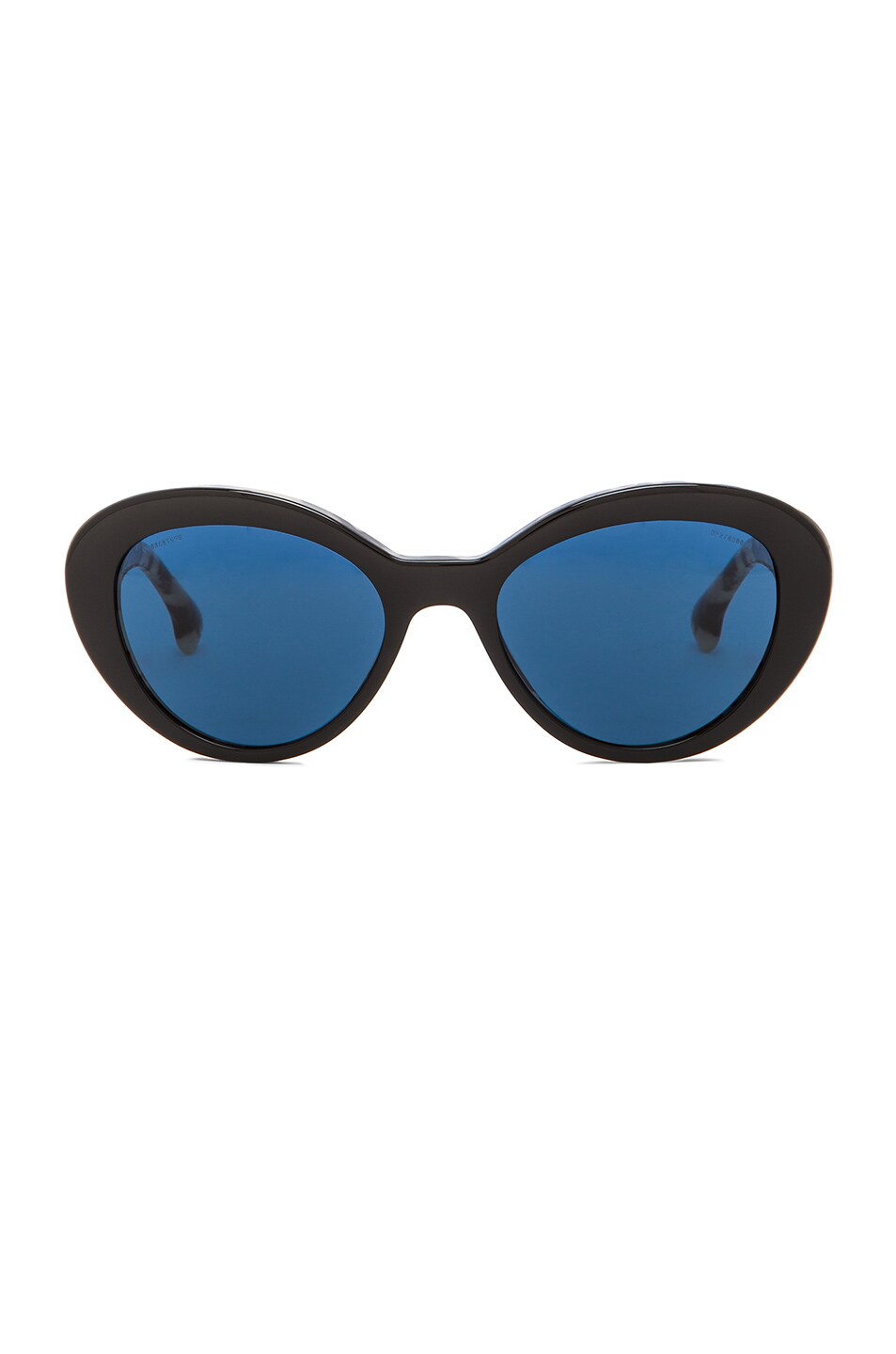 Image 1 of Prada Round Logo Temple Sunglasses in Black