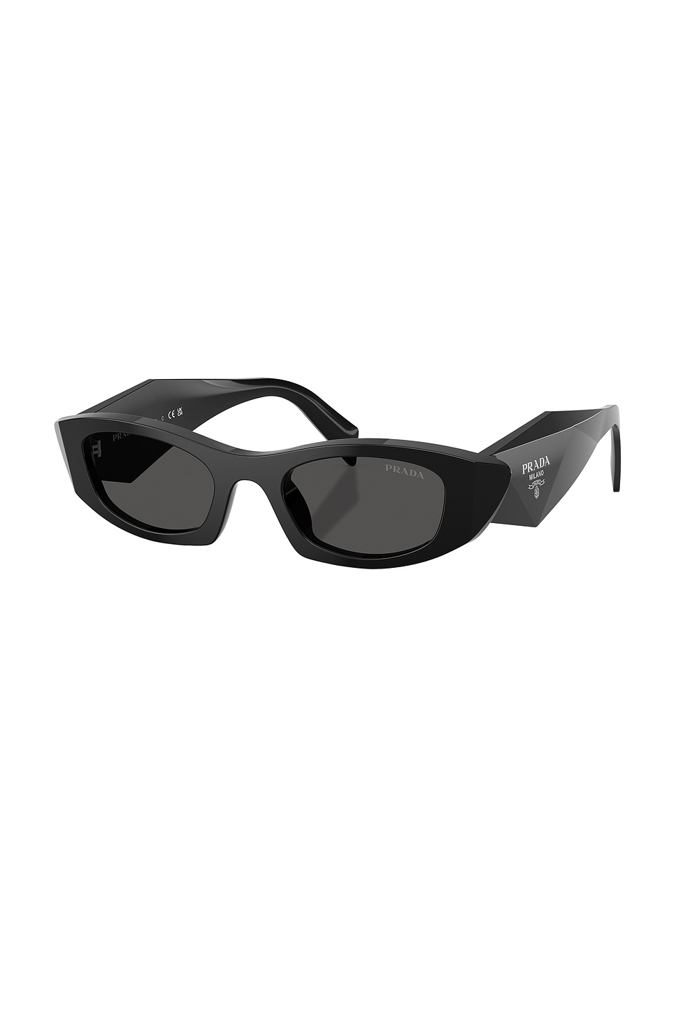 Prada Rectangular Sunglasses In Black