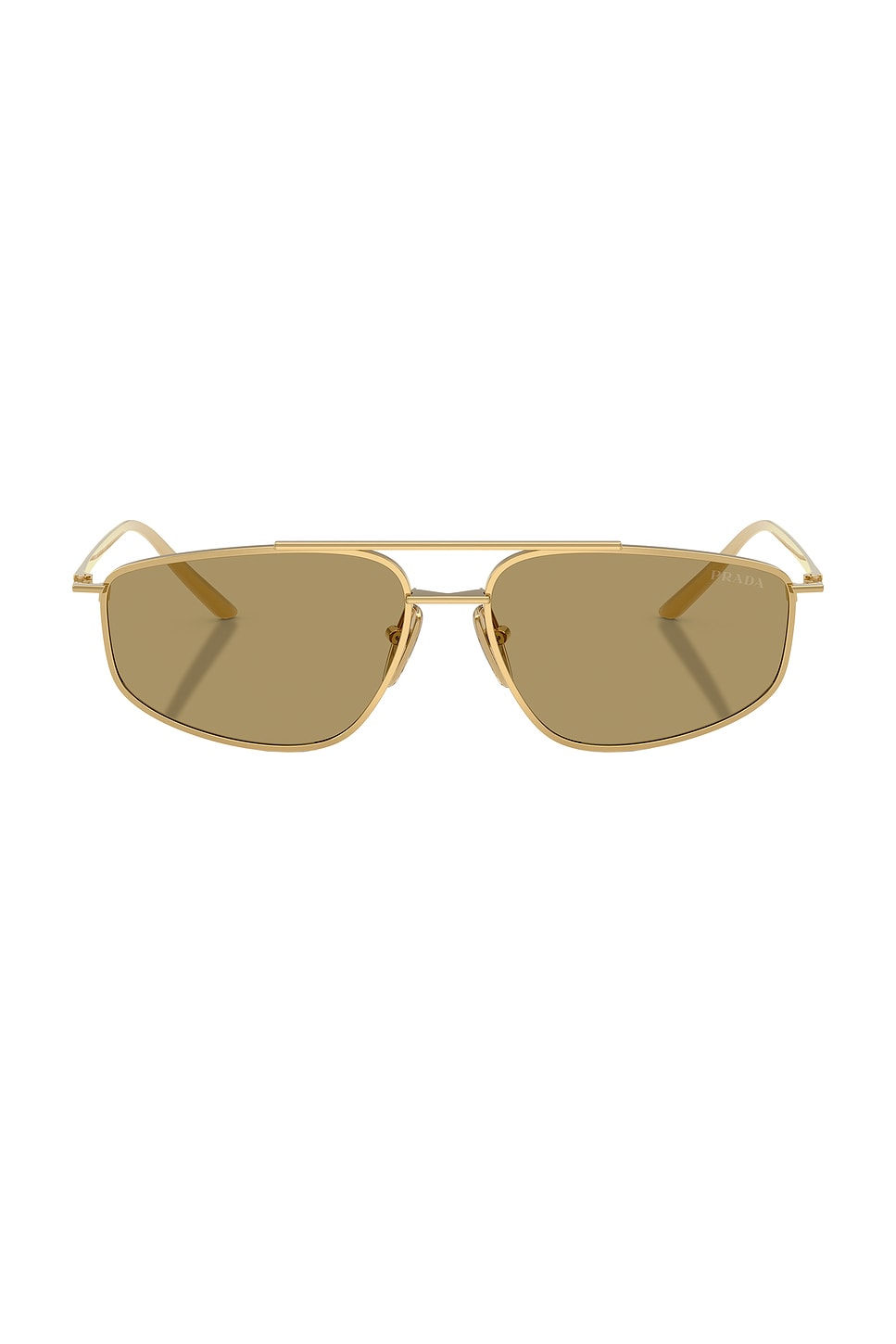 Prada Aviator Sunglasses In Gold
