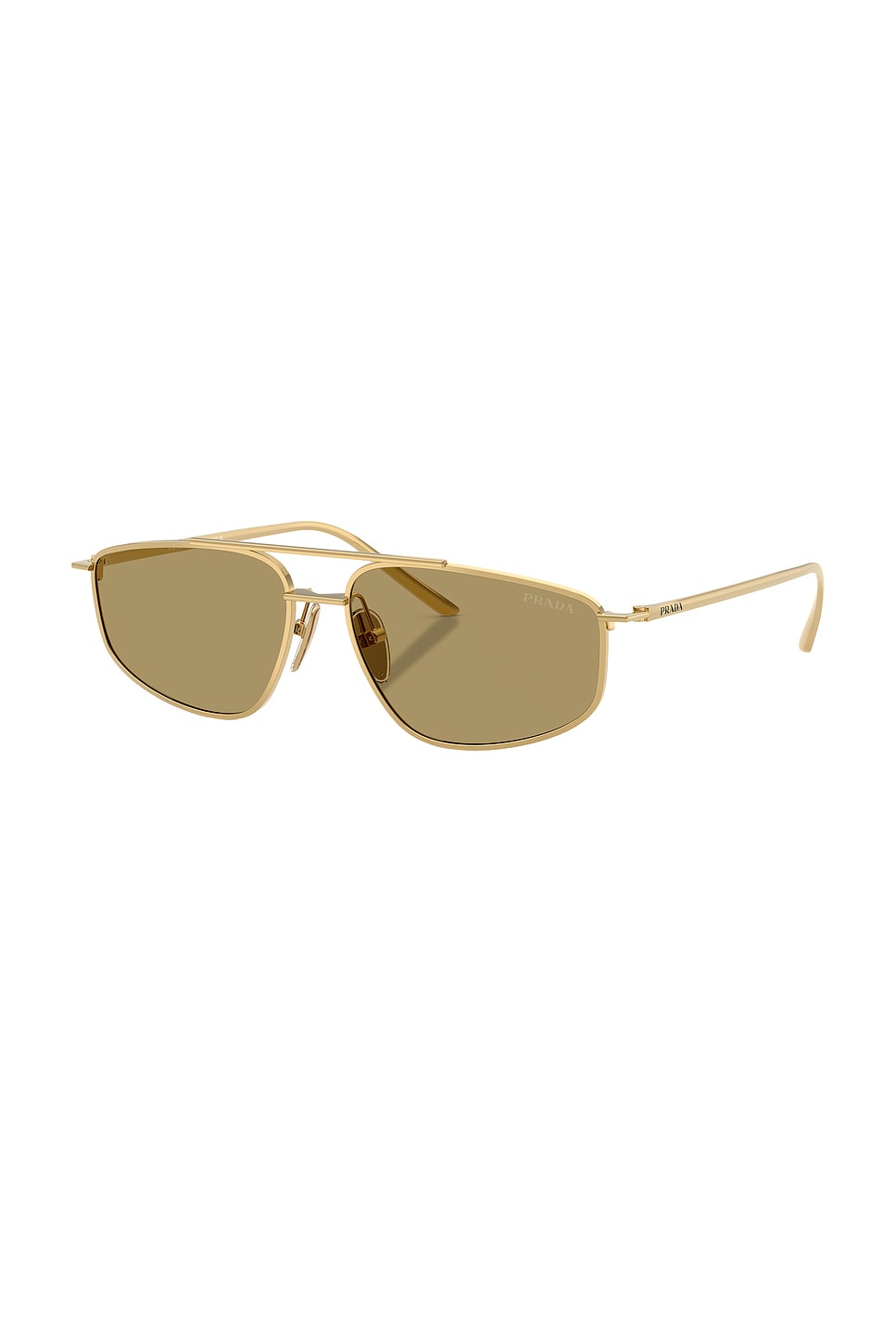 Prada Aviator Sunglasses In Gold