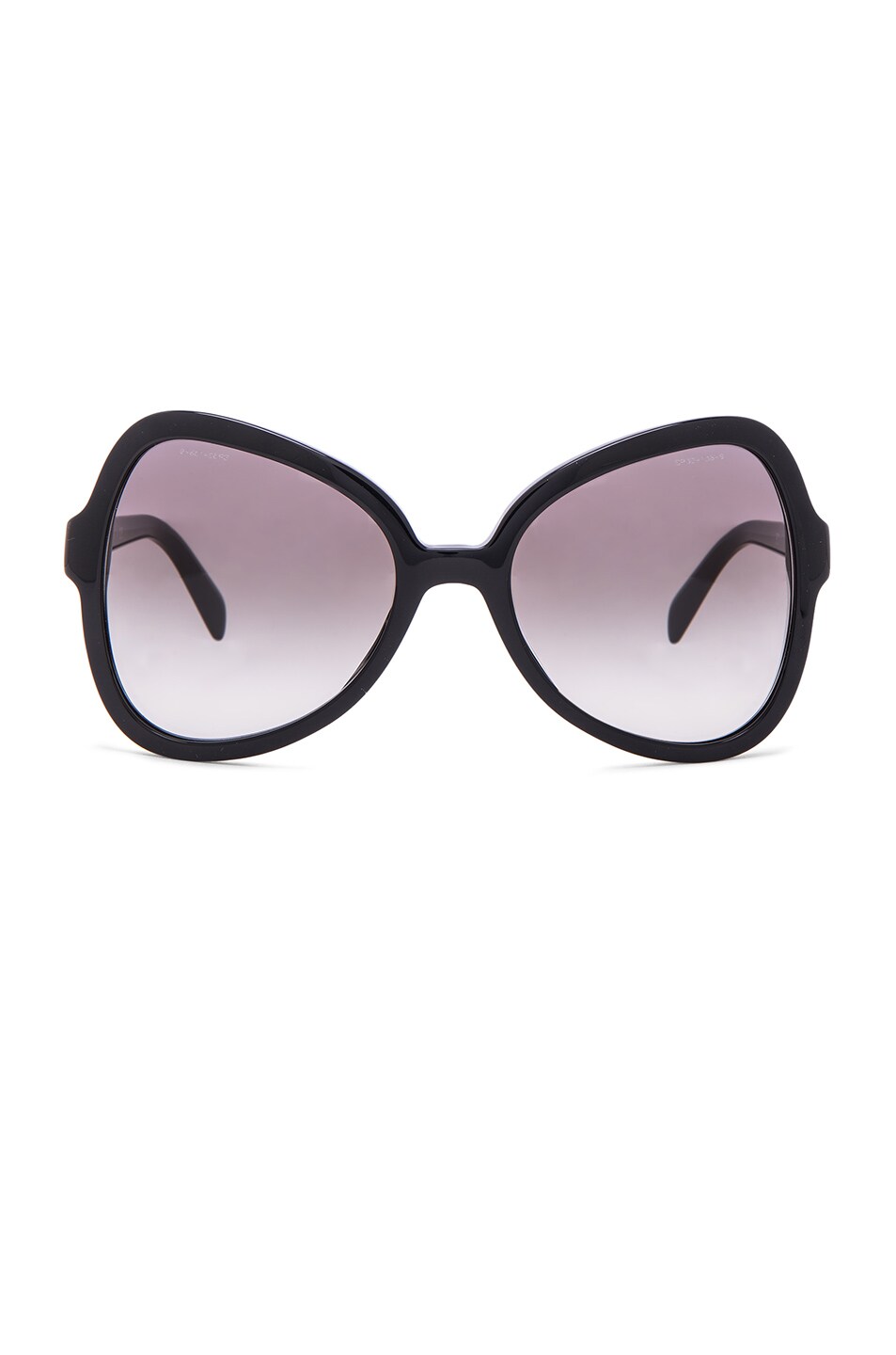Image 1 of Prada Oversized Cat Eye Sunglasses in Black