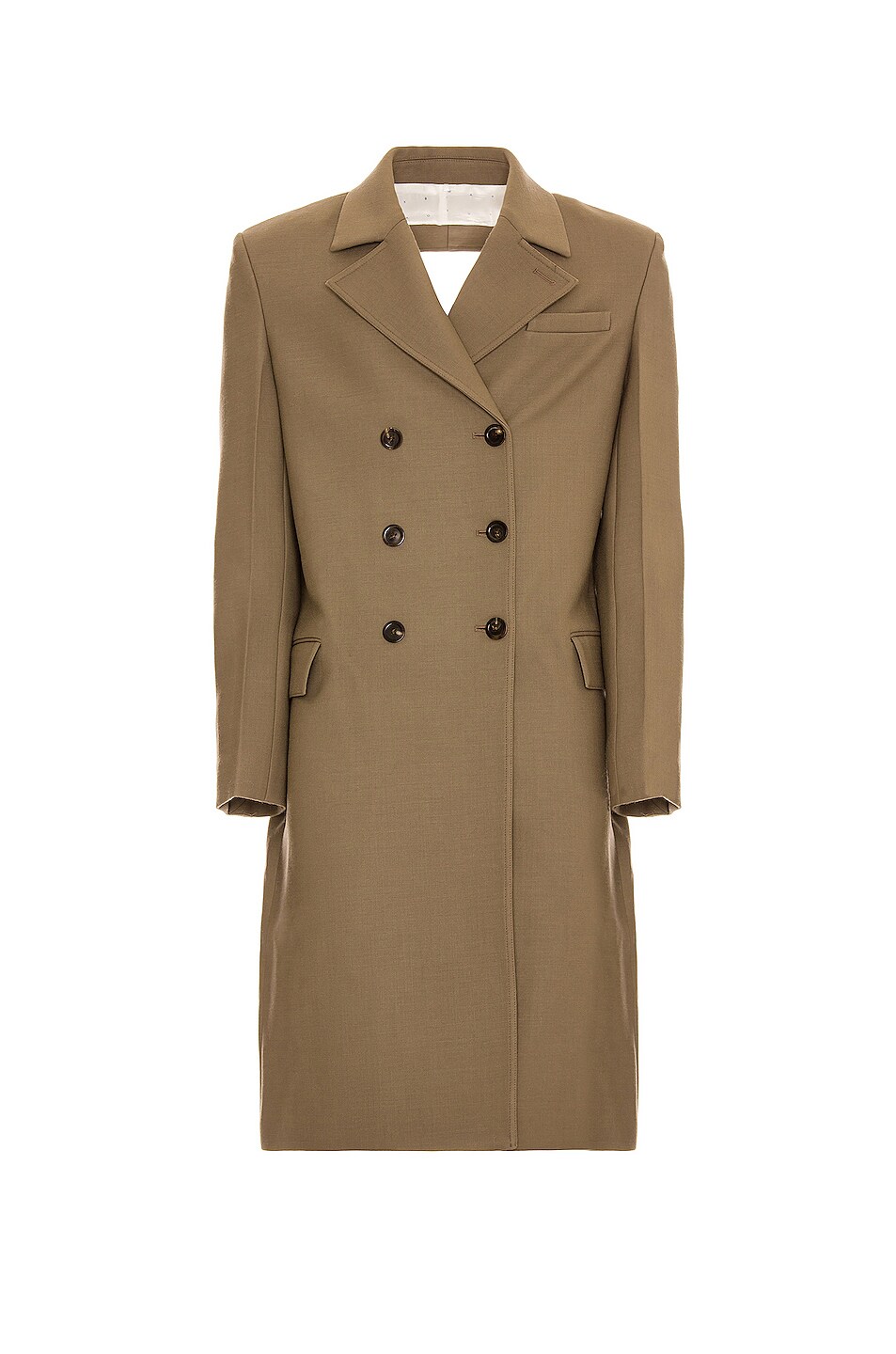 Image 1 of Peter Do Back Cut Out Coat in Warm Grey