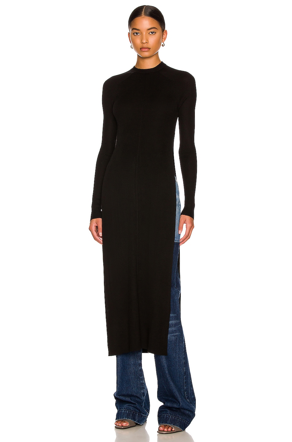 Image 1 of Peter Do Ao Dai Knit Tunic in Black
