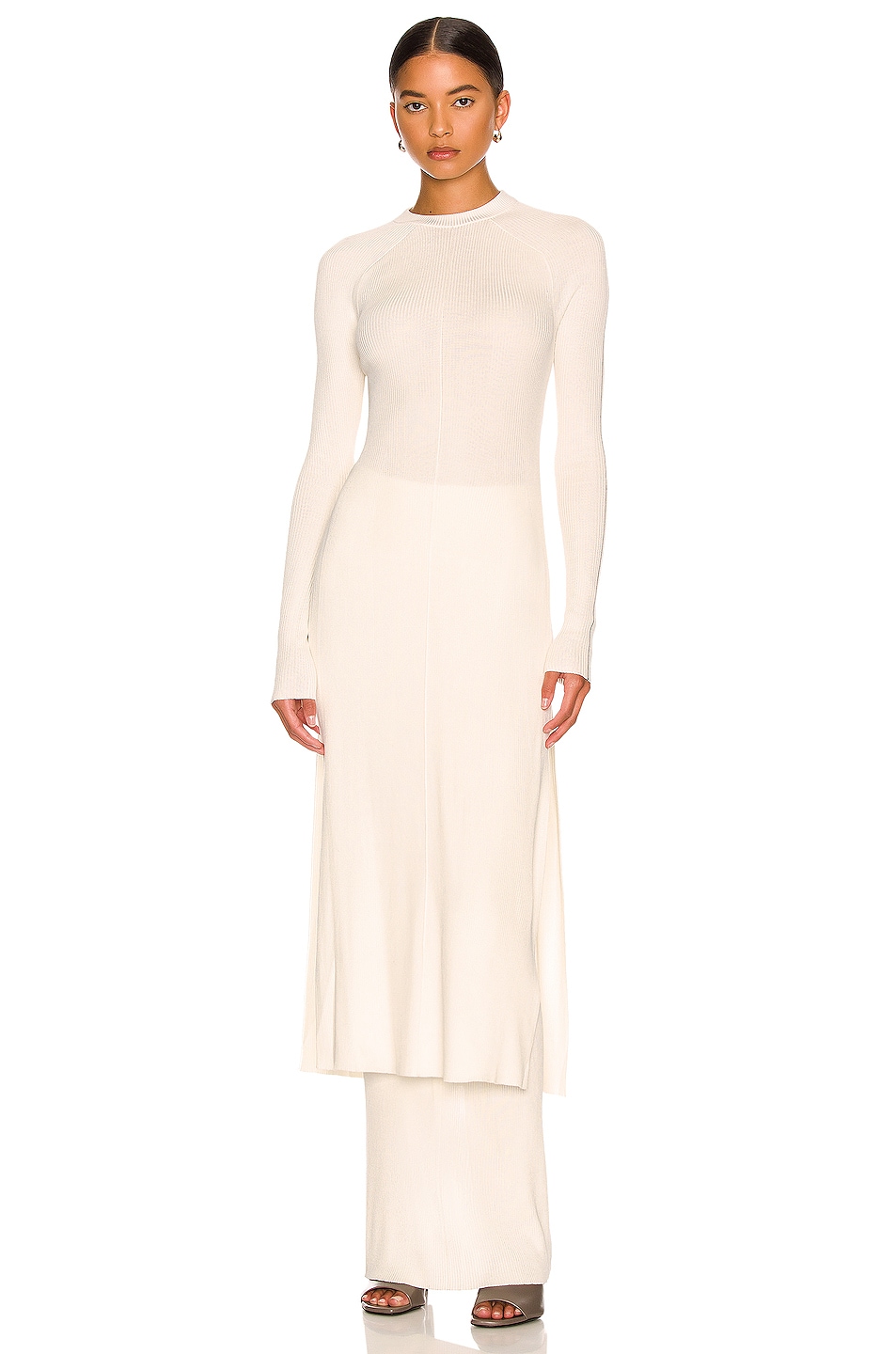 Image 1 of Peter Do Ao Dai Knit Tunic in White