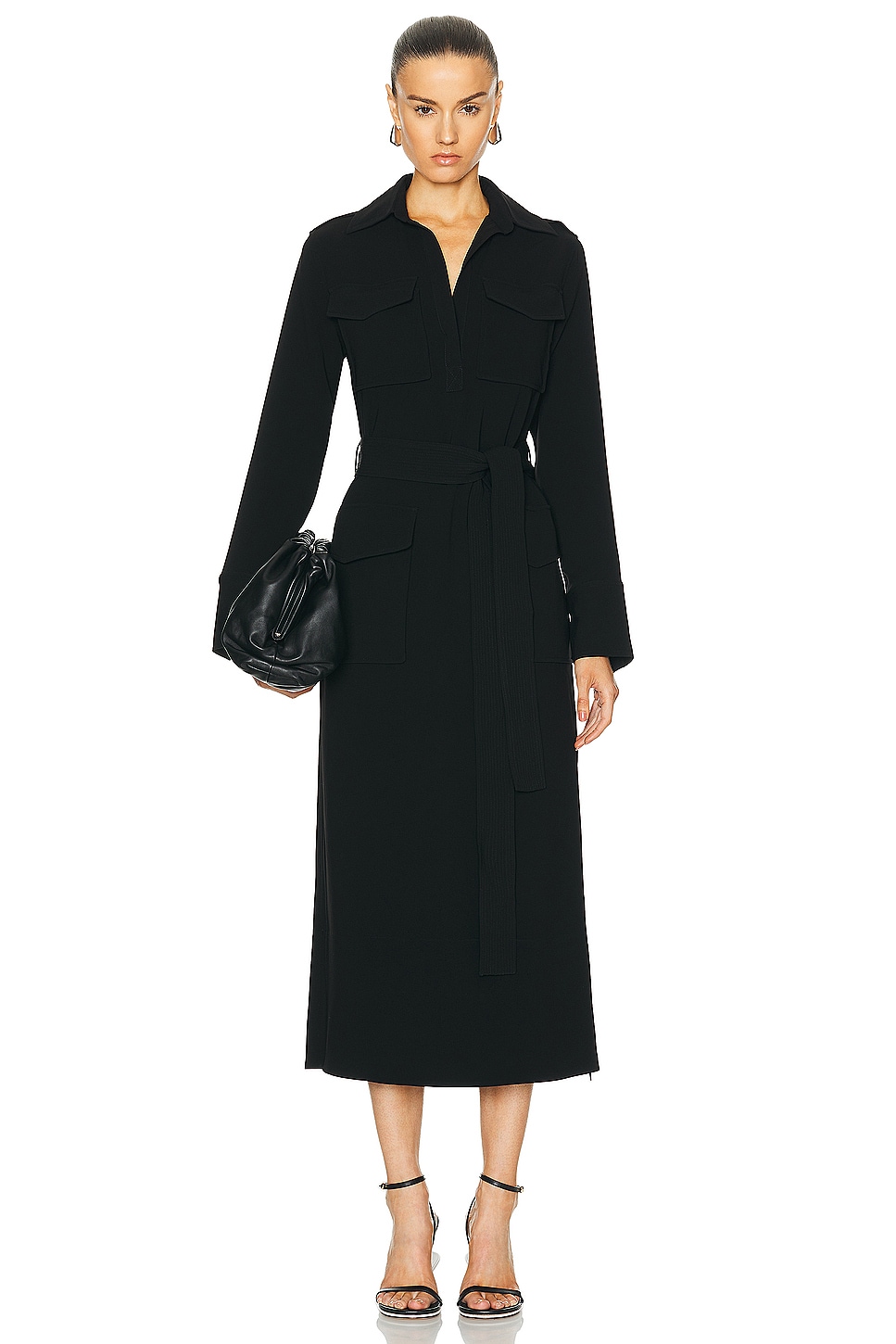 Image 1 of Proenza Schouler Vanessa Shirt Dress in Black