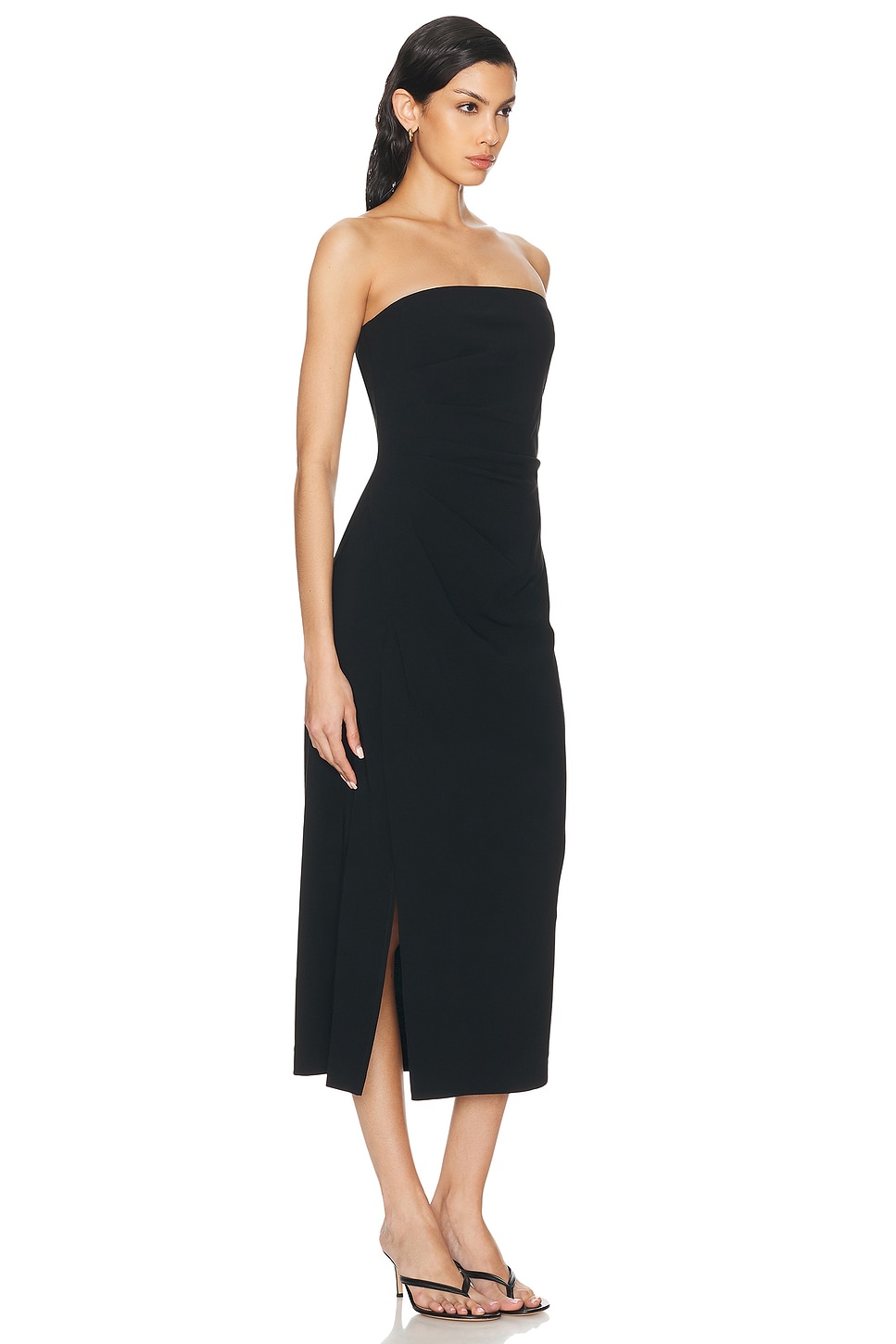 Proenza Schouler Shira Strapless Matte Dress In Black