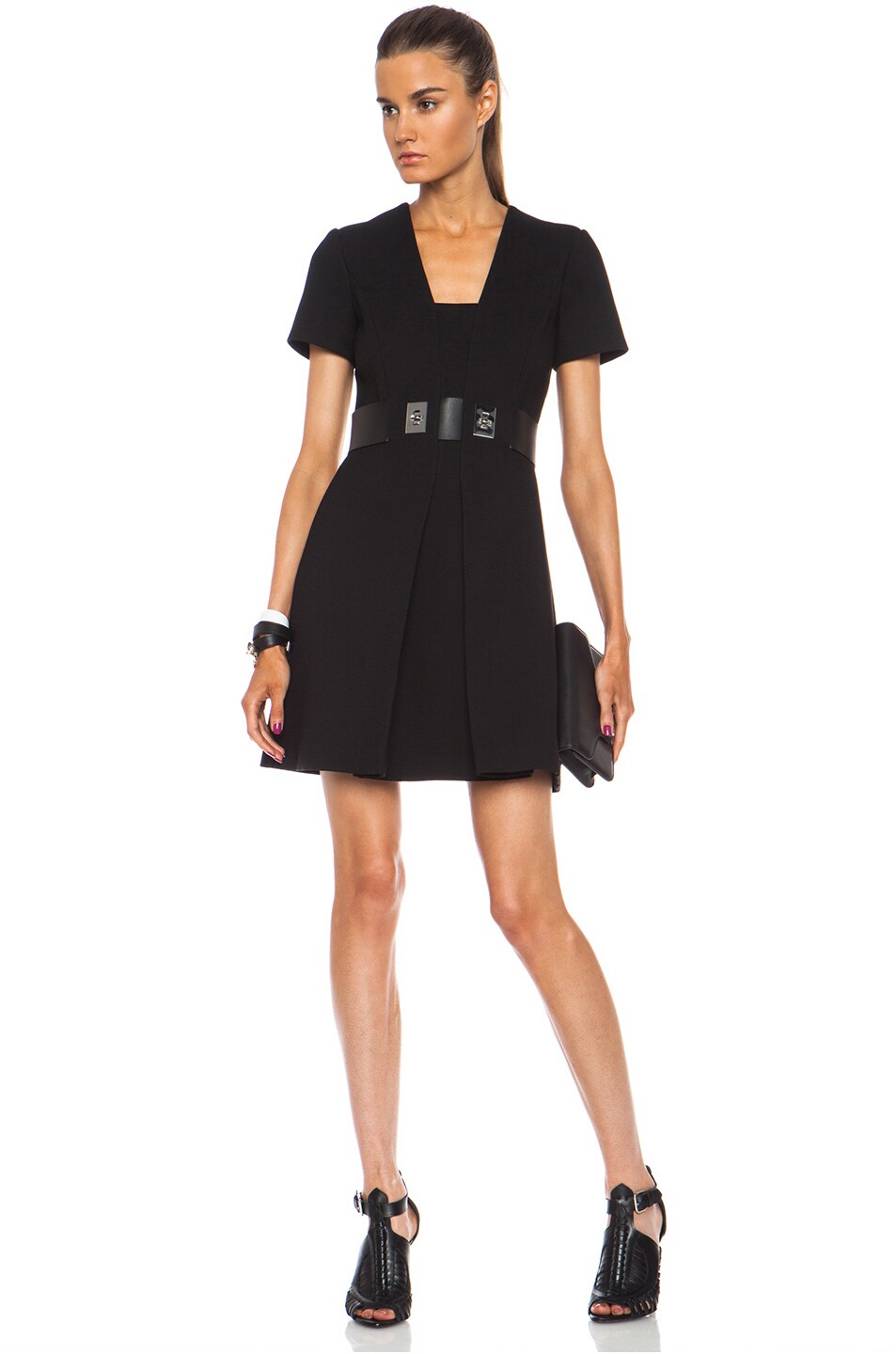 Image 1 of Proenza Schouler Suiting Viscose-Blend Dress in Black